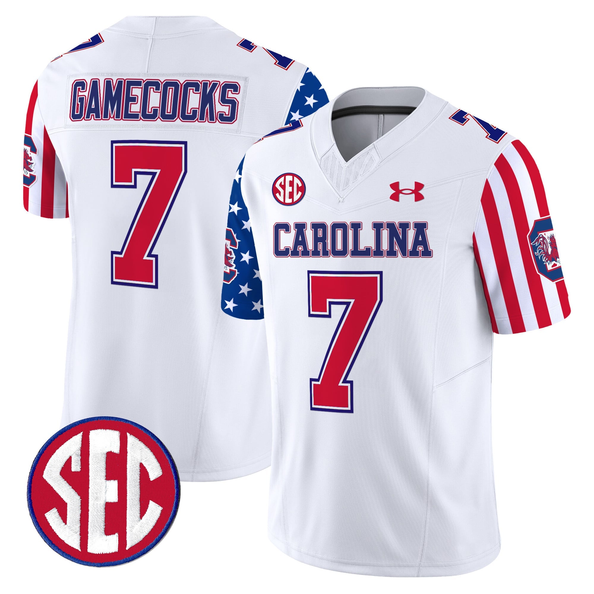 Men's South Carolina Gamecocks American Style Vapor Limited Jersey - All Stitched