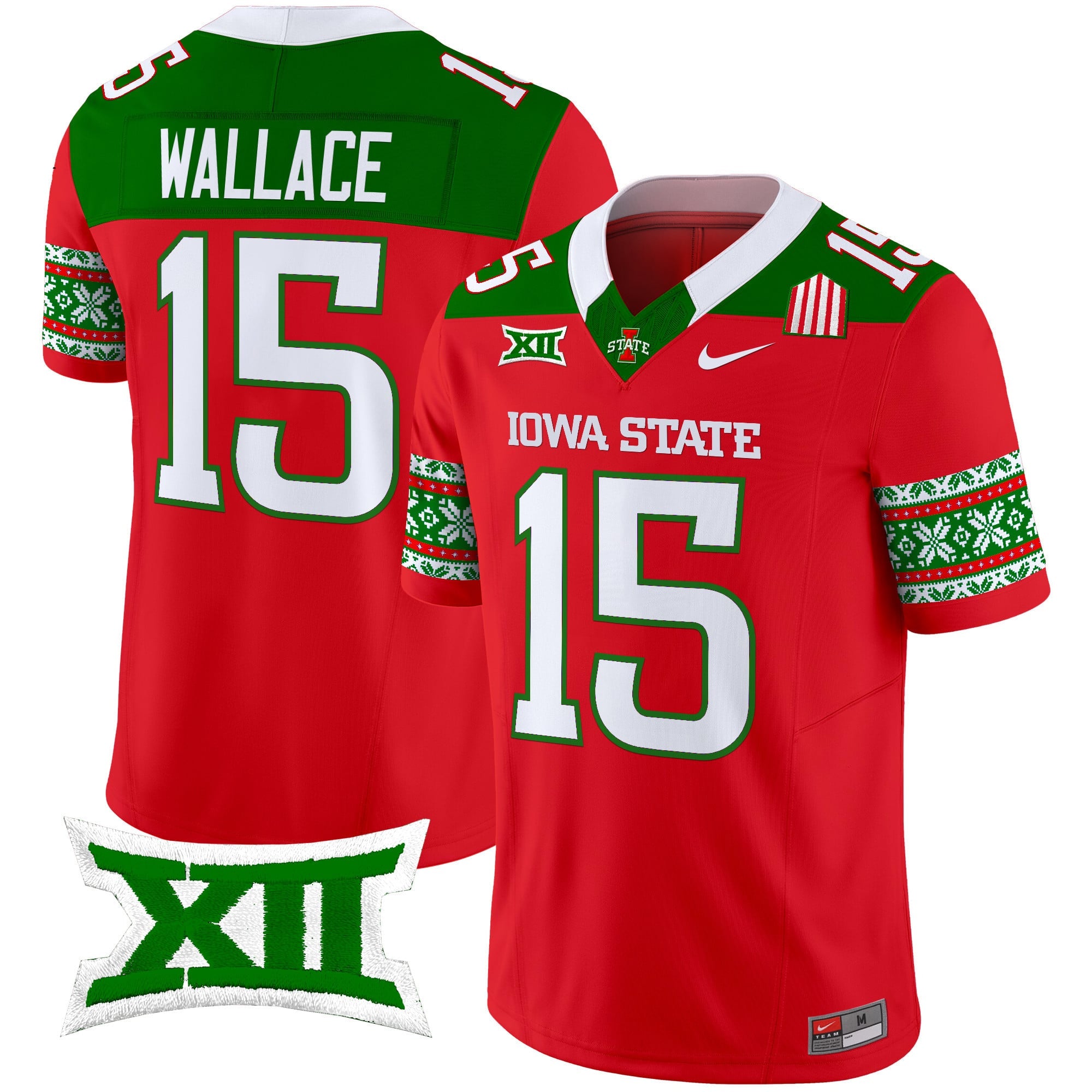 Men's Iowa State Cyclones 2024 Christmas Vapor Limited Jersey - All Stitched