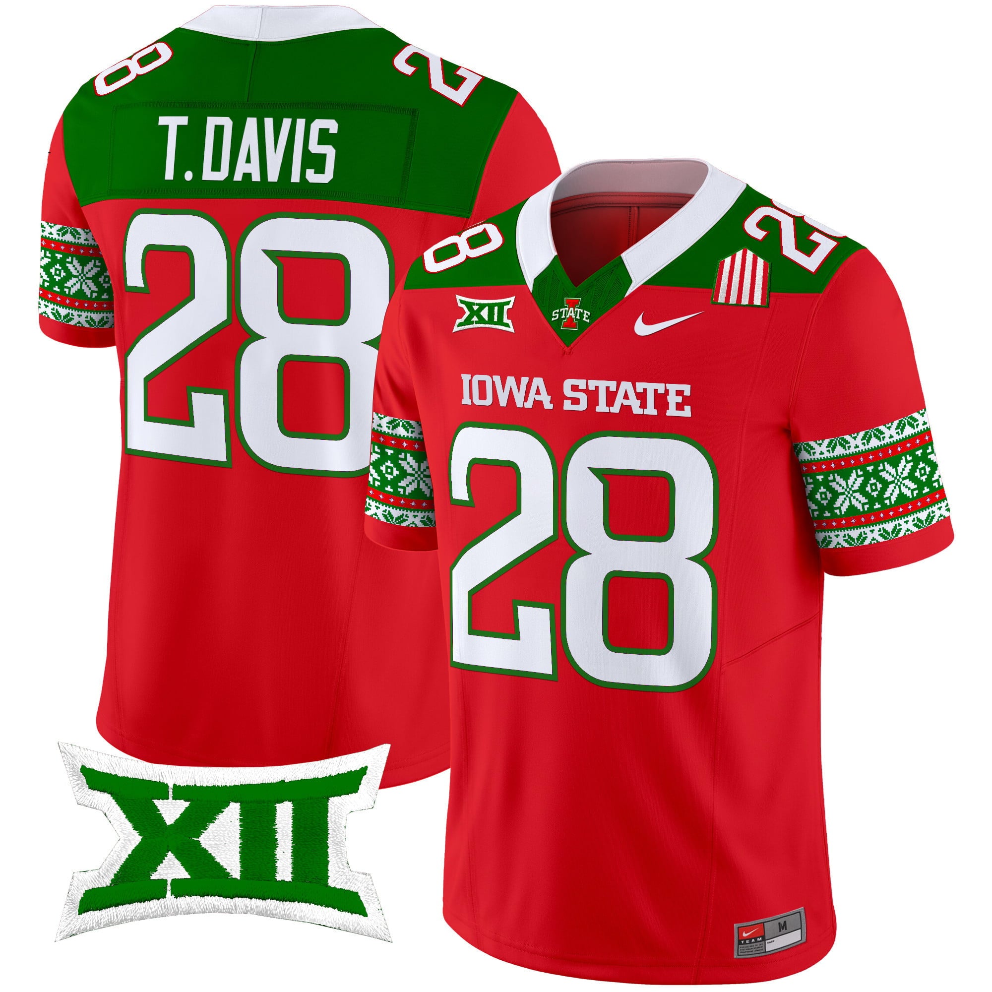 Men's Iowa State Cyclones 2024 Christmas Vapor Limited Jersey - All Stitched