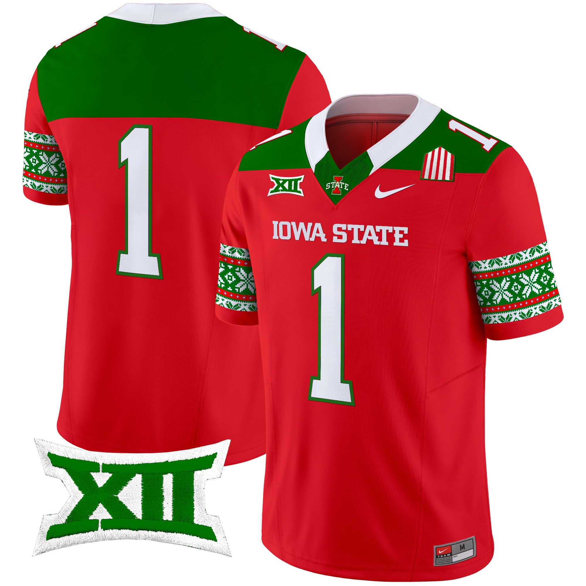 Men's Iowa State Cyclones 2024 Christmas Vapor Limited Jersey - All Stitched