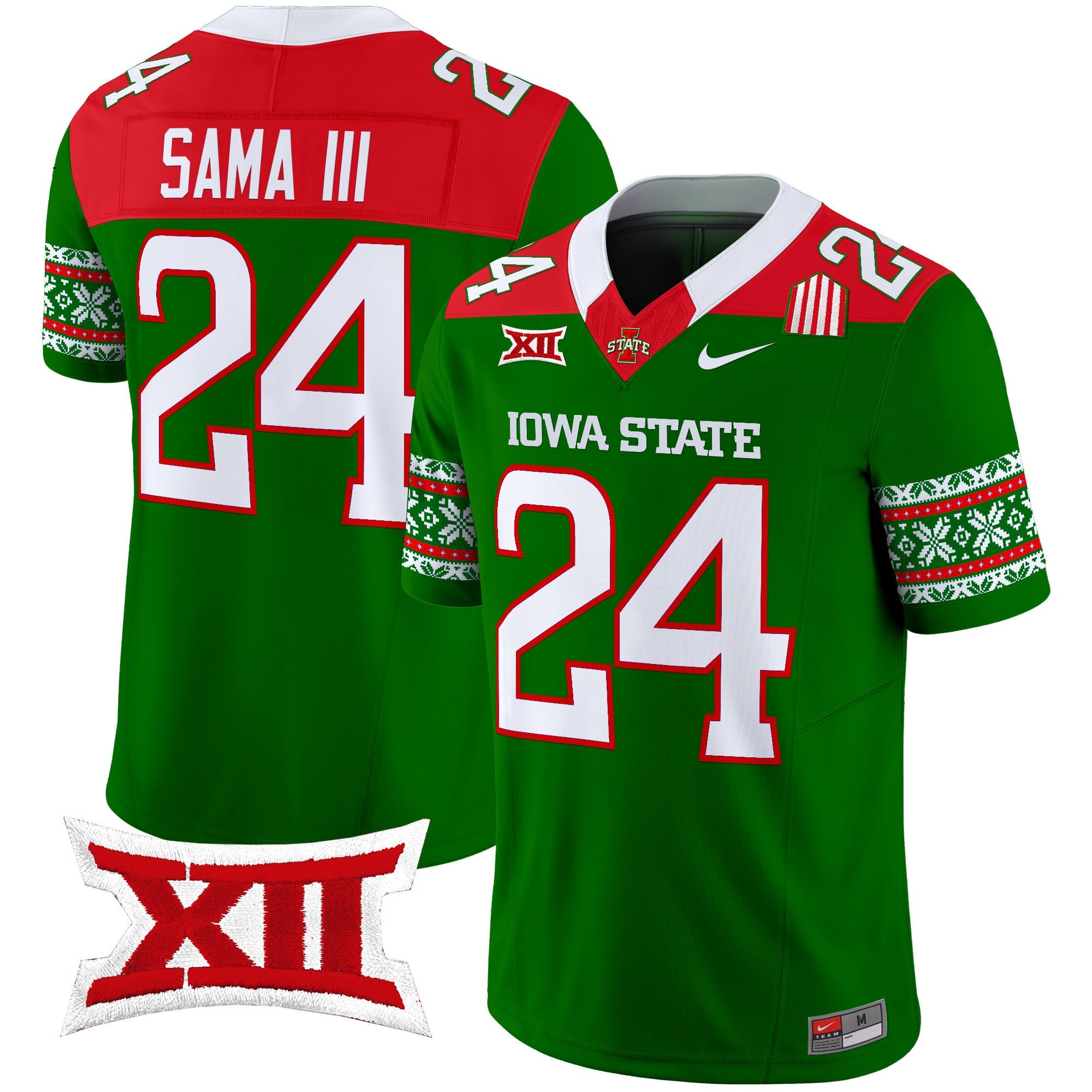 Men's Iowa State Cyclones 2024 Christmas Vapor Limited Jersey - All Stitched