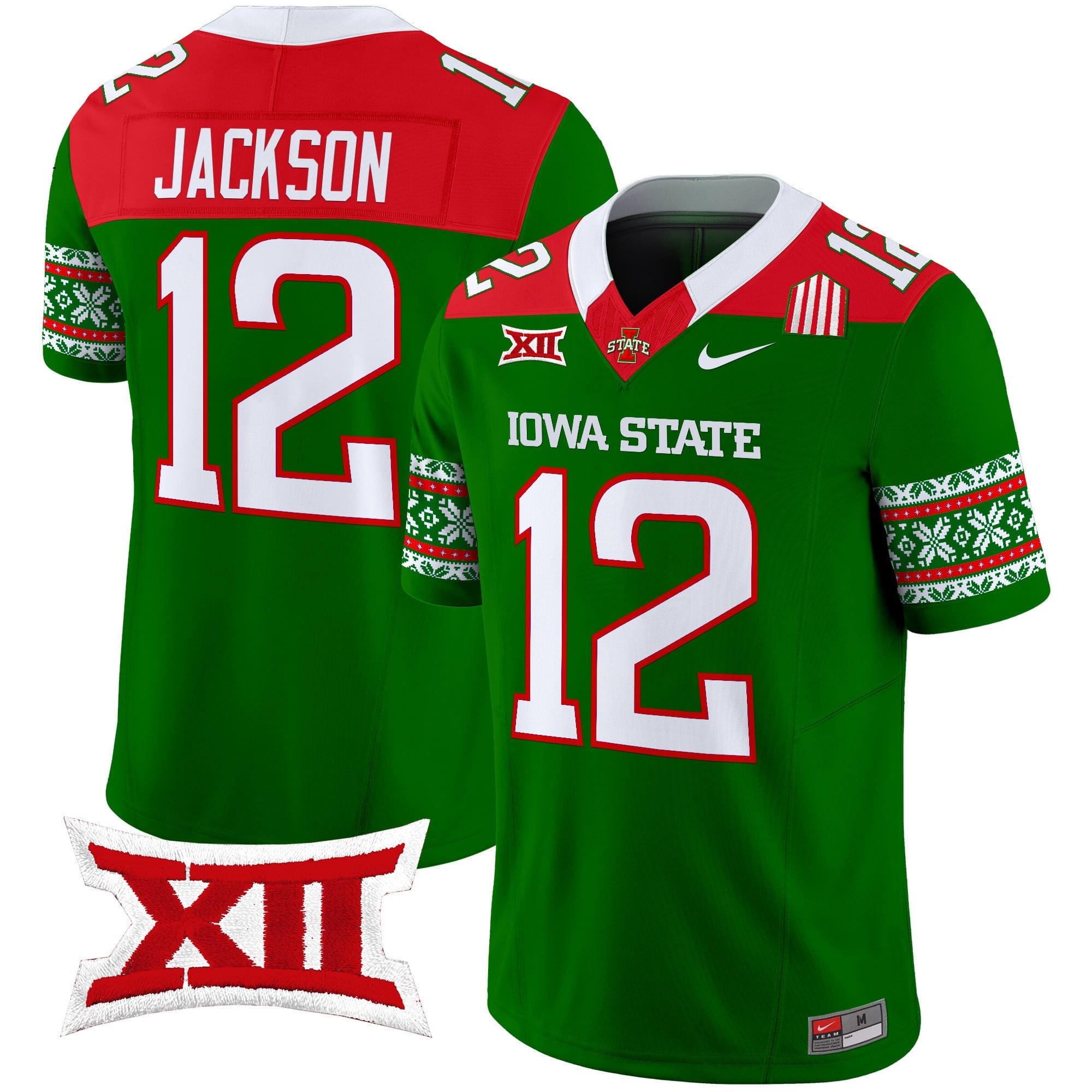 Men's Iowa State Cyclones 2024 Christmas Vapor Limited Jersey - All Stitched