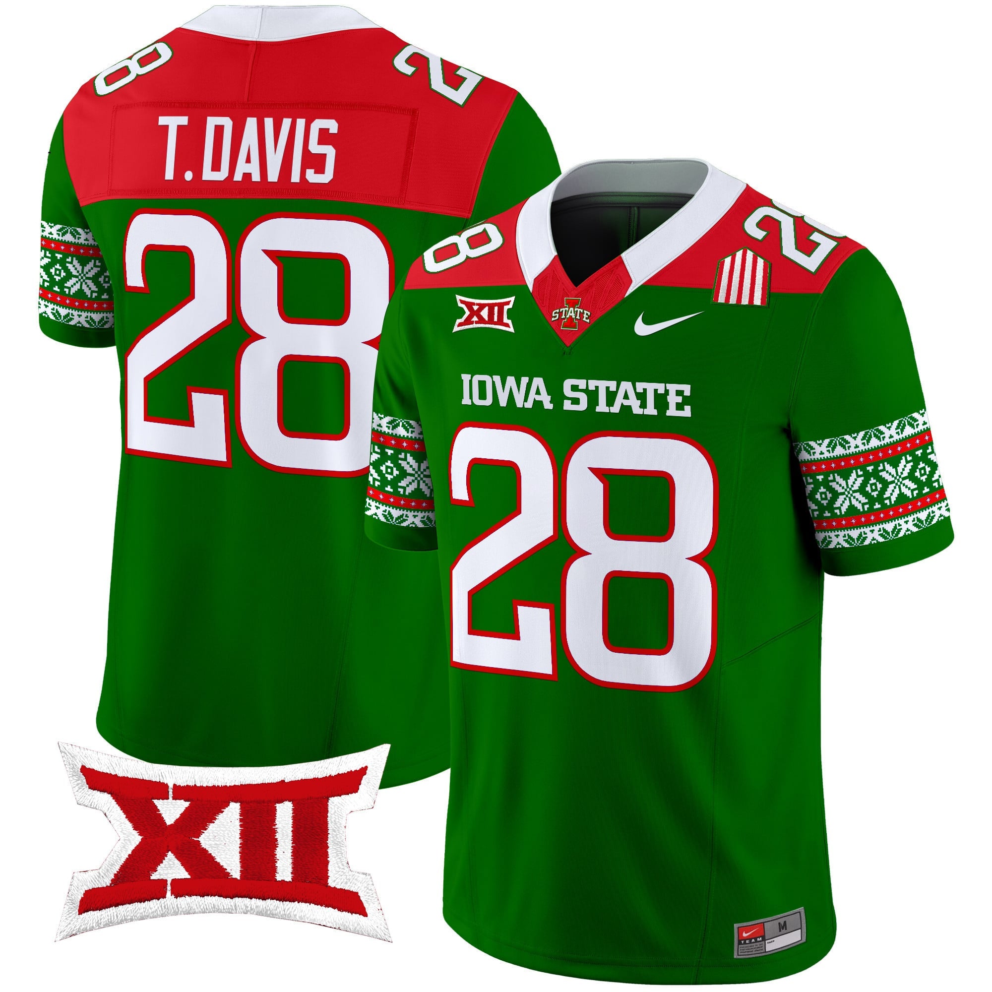 Men's Iowa State Cyclones 2024 Christmas Vapor Limited Jersey - All Stitched