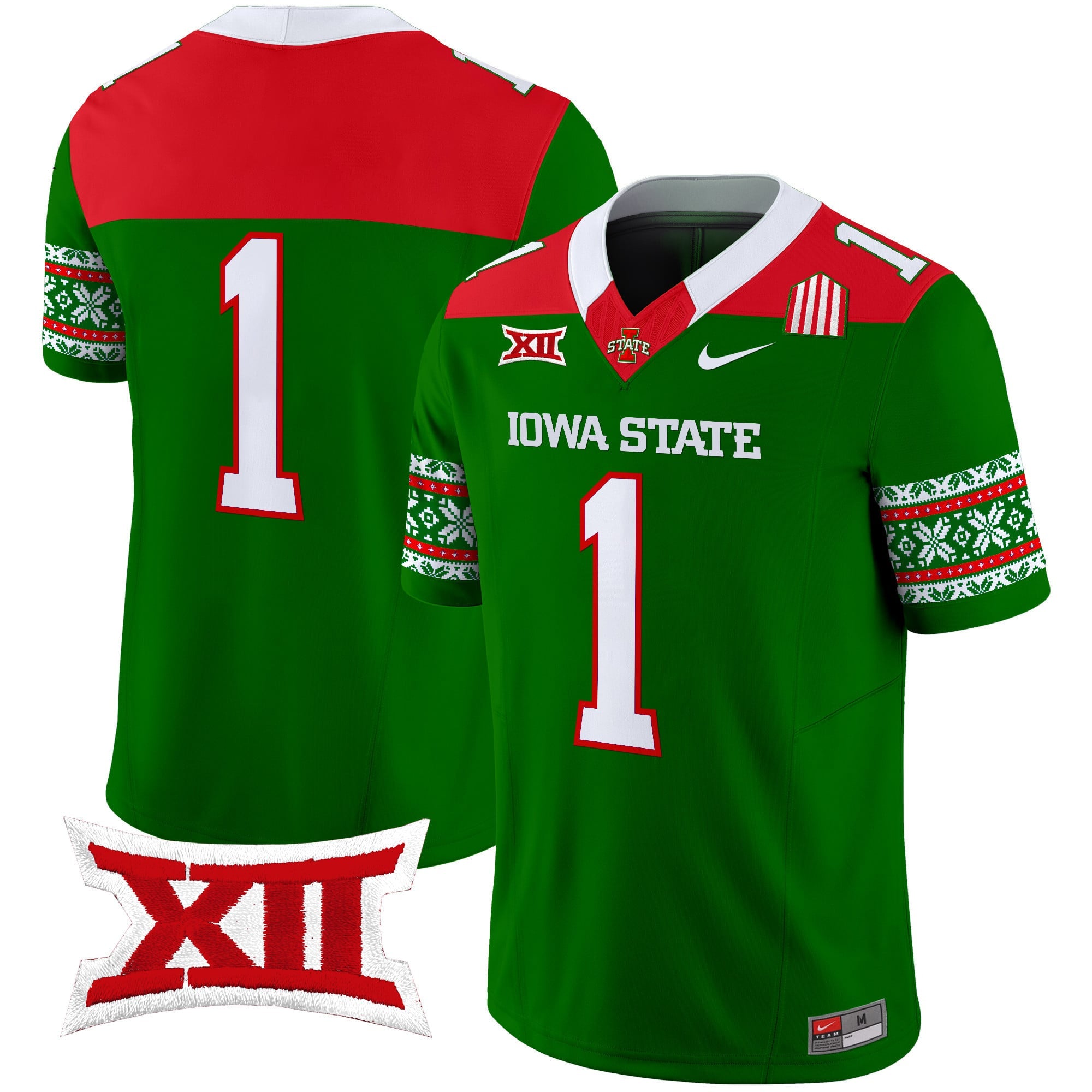 Men's Iowa State Cyclones 2024 Christmas Vapor Limited Jersey - All Stitched