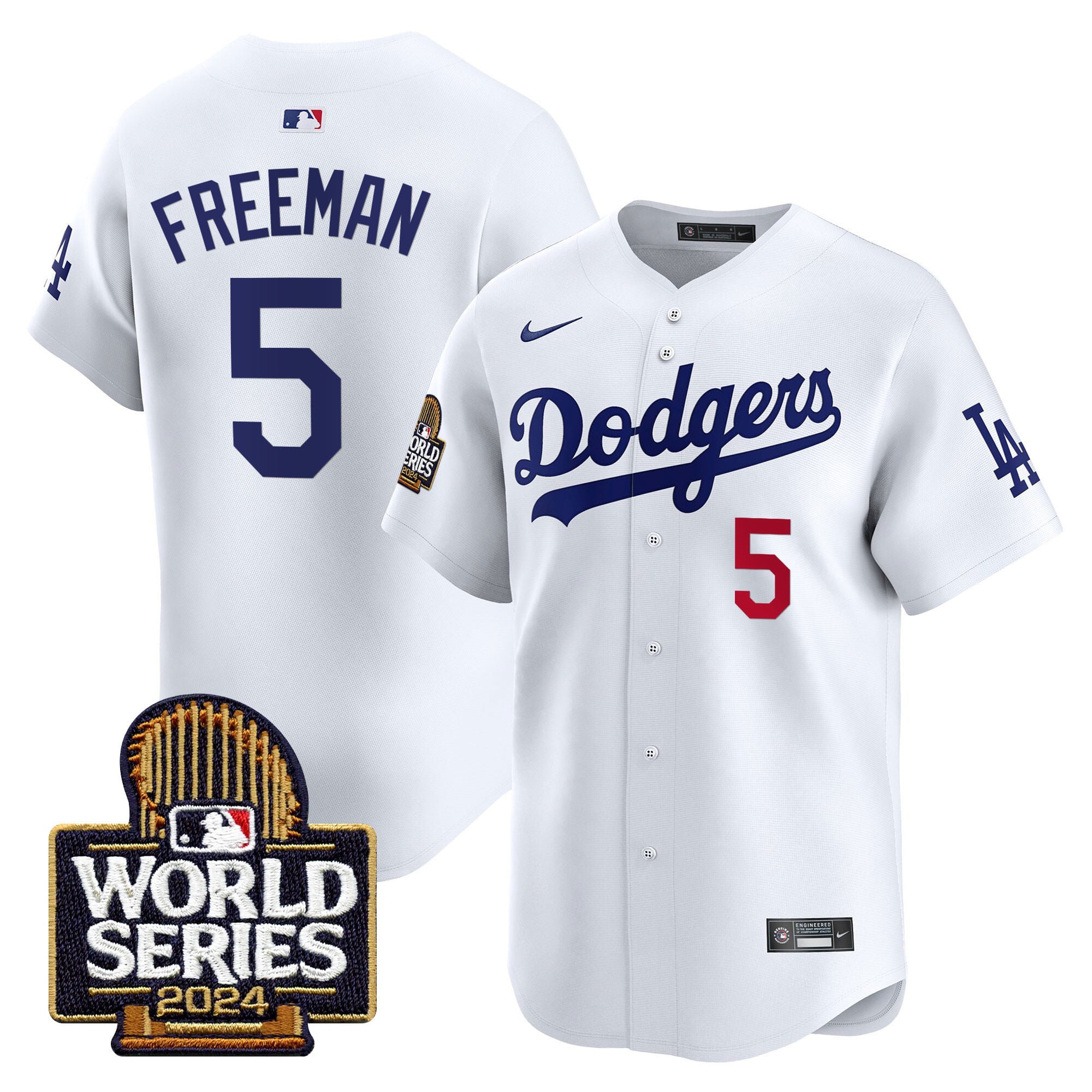 Men's Dodgers 2024 World Series Vapor Premier Limited Jersey - All Stitched