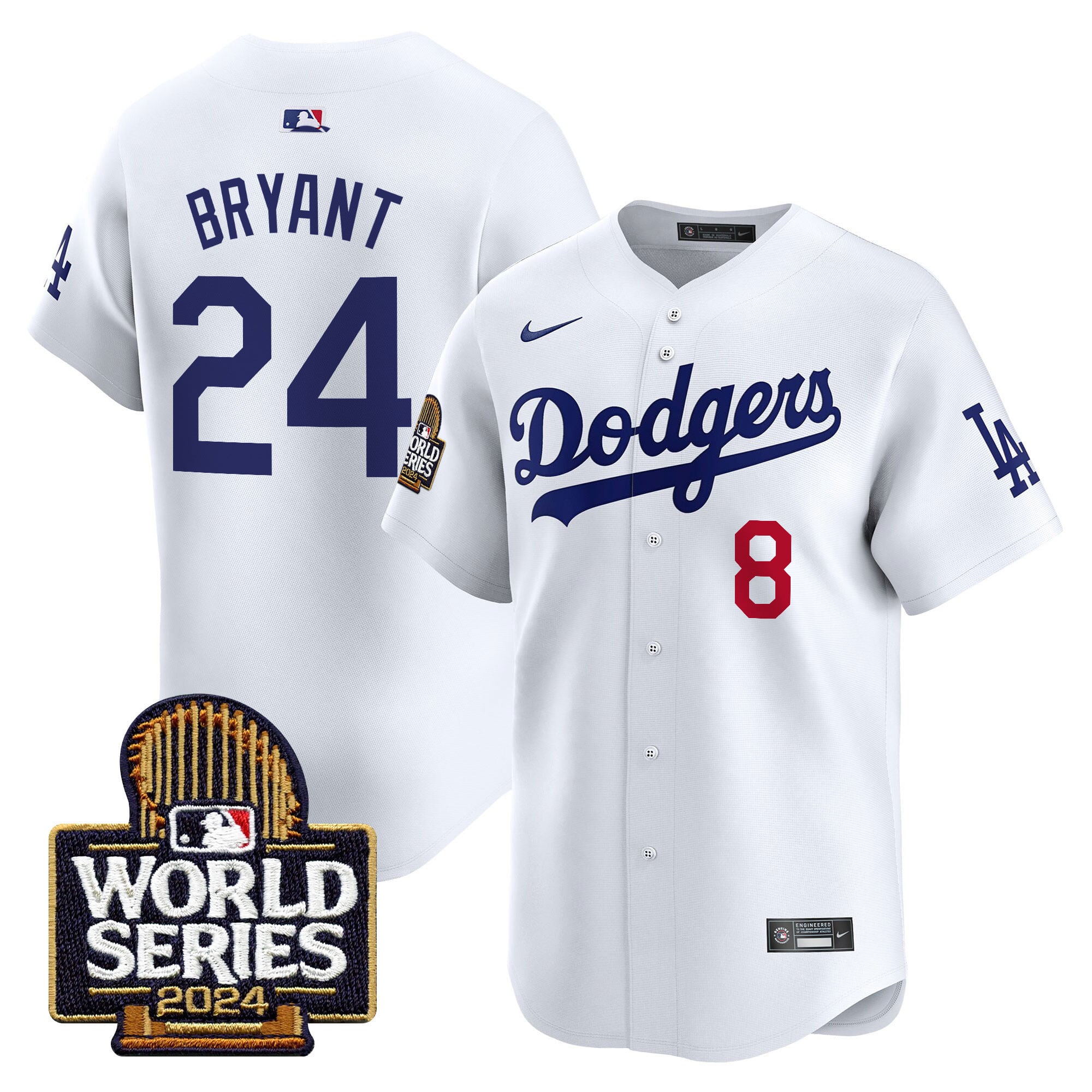 Men's Dodgers 2024 World Series Vapor Premier Limited Jersey - All Stitched