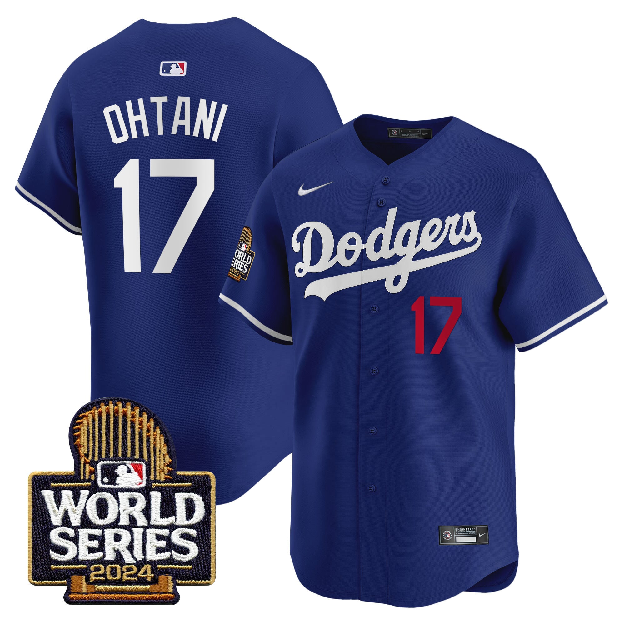Men's Dodgers 2024 World Series Vapor Premier Limited Jersey - All Stitched