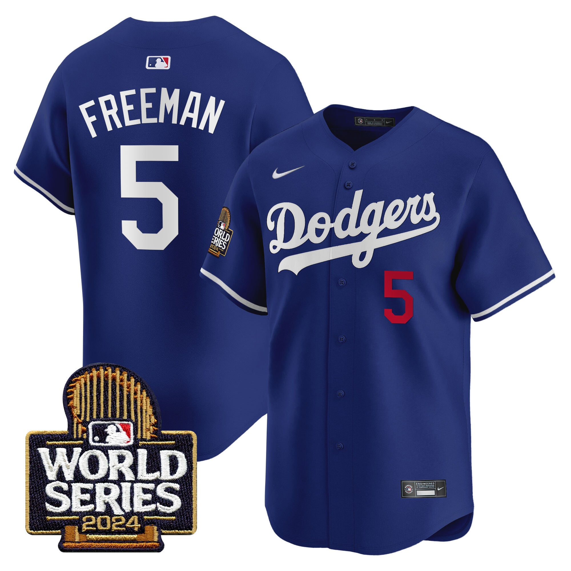 Men's Dodgers 2024 World Series Vapor Premier Limited Jersey - All Stitched