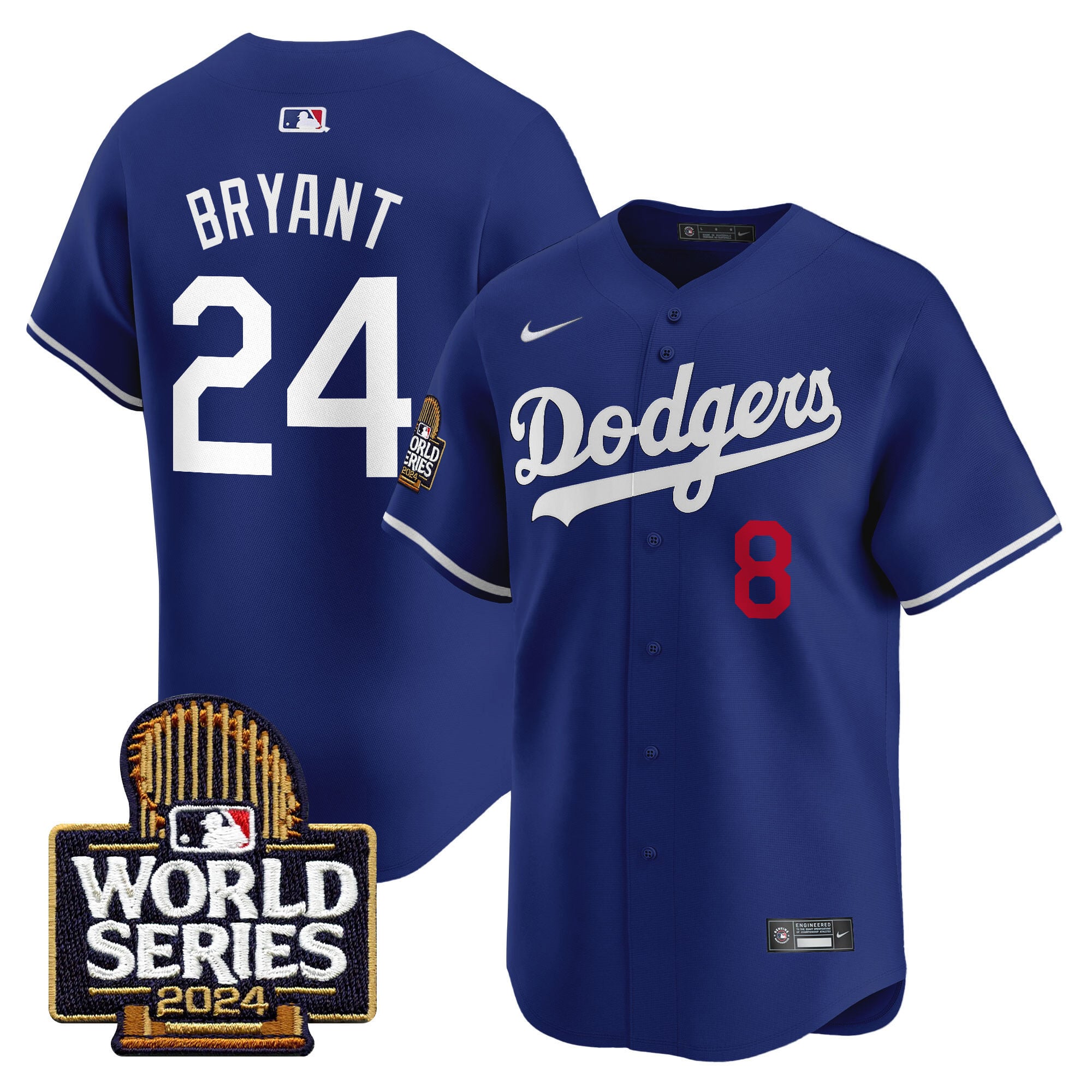 Men's Dodgers 2024 World Series Vapor Premier Limited Jersey - All Stitched