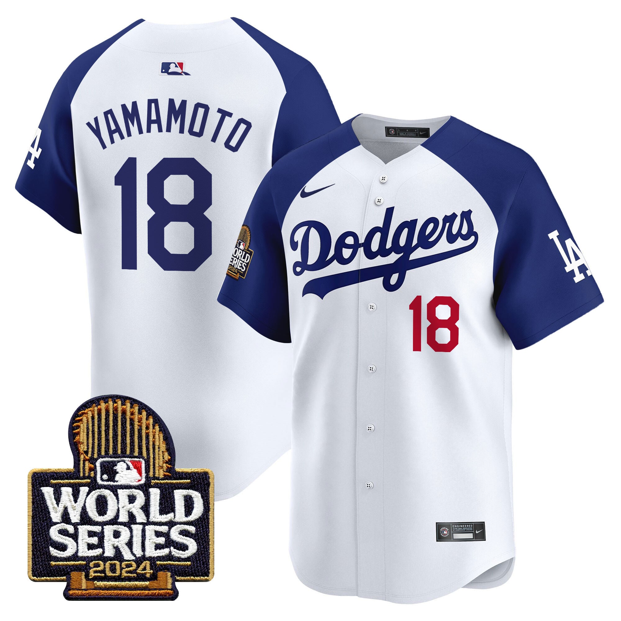 Men's Dodgers 2024 World Series Vapor Premier Limited Jersey - All Stitched