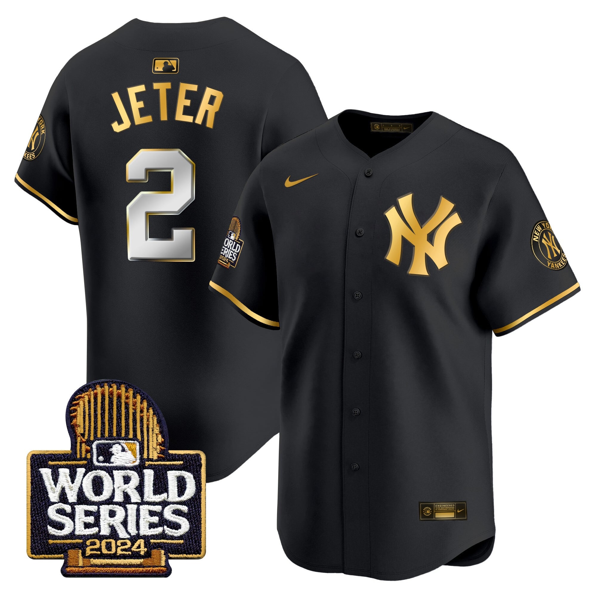 Men's Yankees 2024 World Series Vapor Premier Limited Jersey - All Stitched