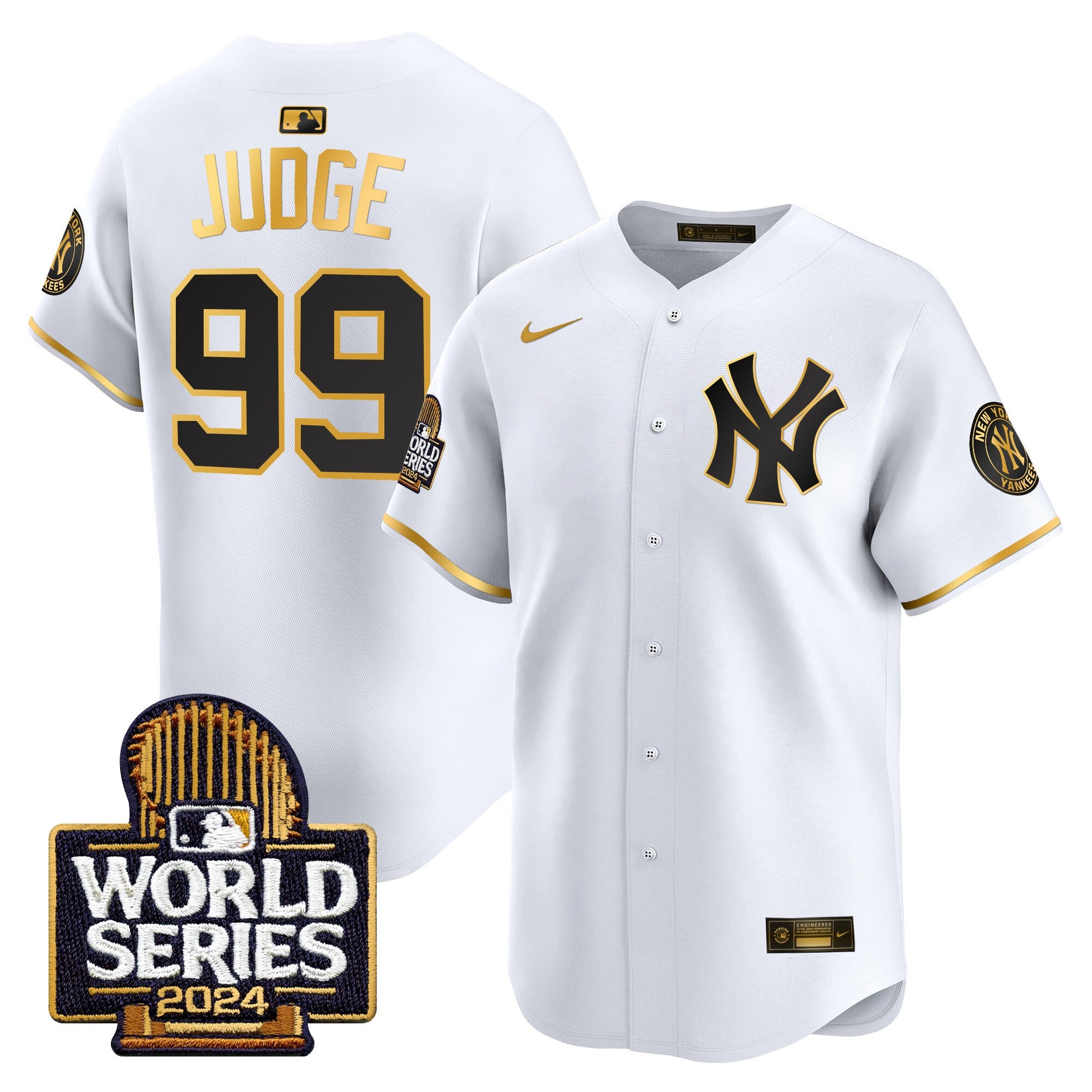 Men's Yankees 2024 World Series Vapor Premier Limited Jersey - All Stitched