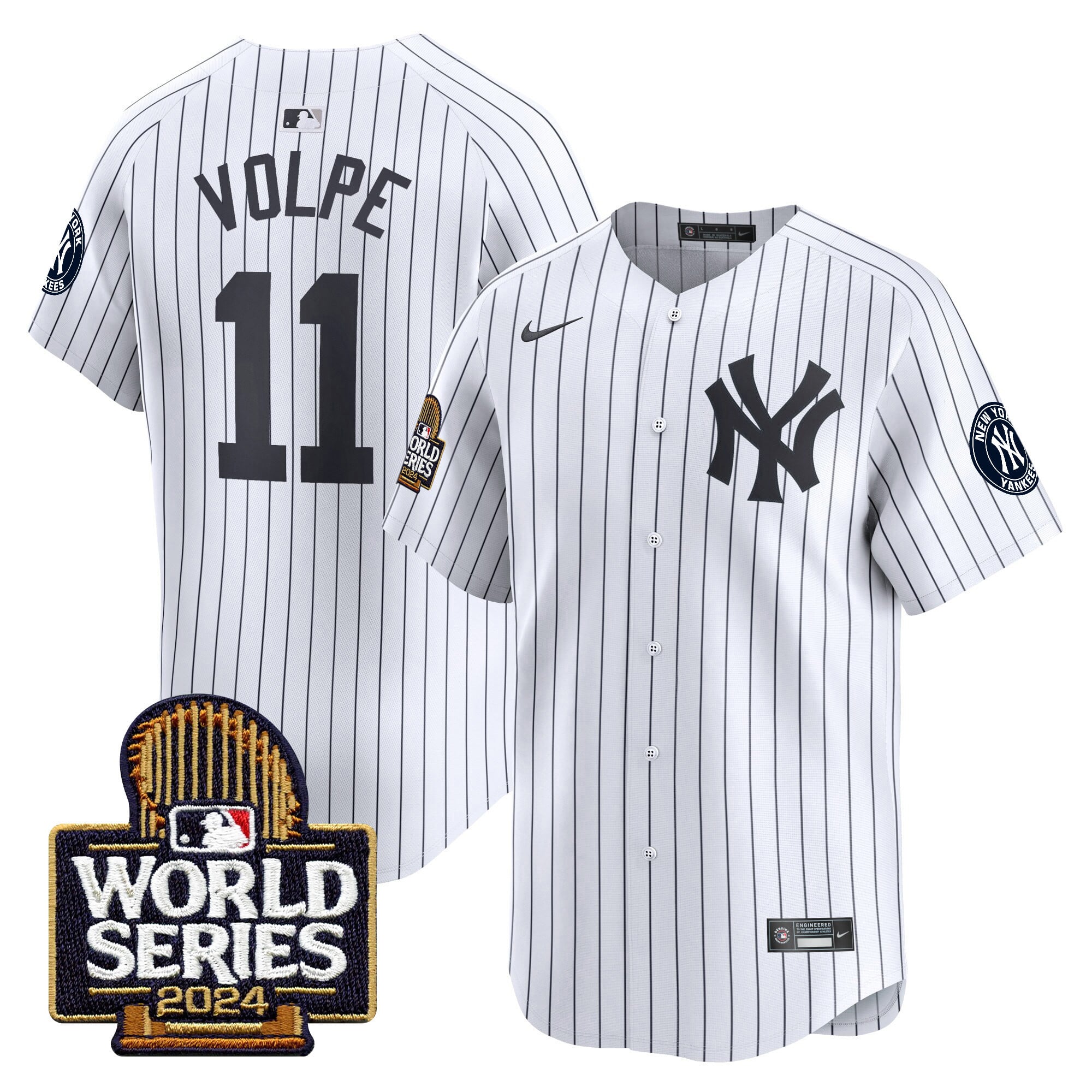 Men's Yankees 2024 World Series Vapor Premier Limited Jersey - All Stitched