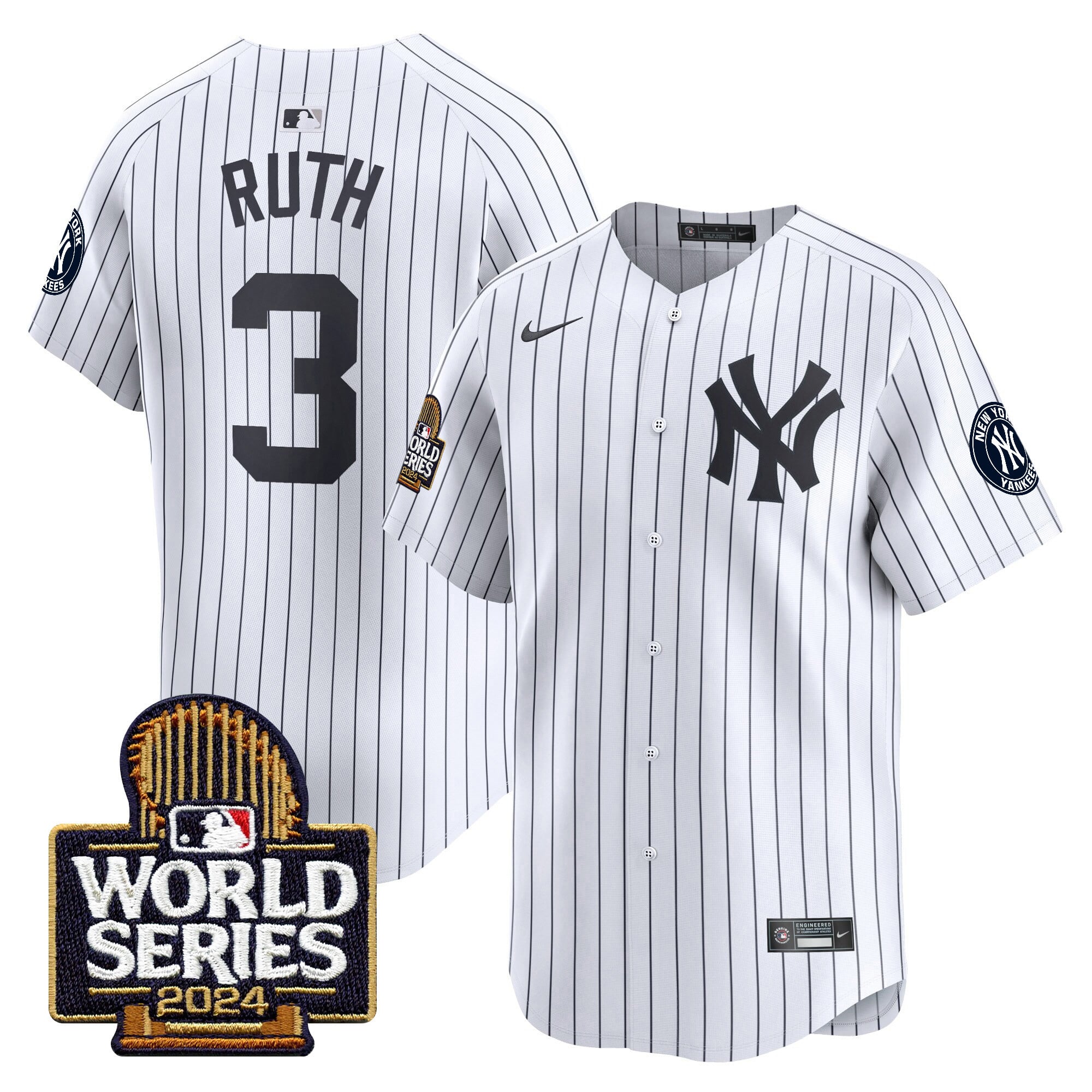 Men's Yankees 2024 World Series Vapor Premier Limited Jersey - All Stitched