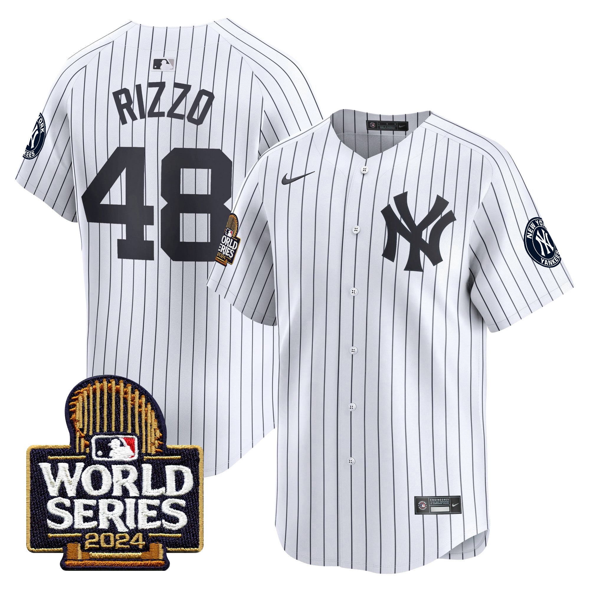 Men's Yankees 2024 World Series Vapor Premier Limited Jersey - All Stitched