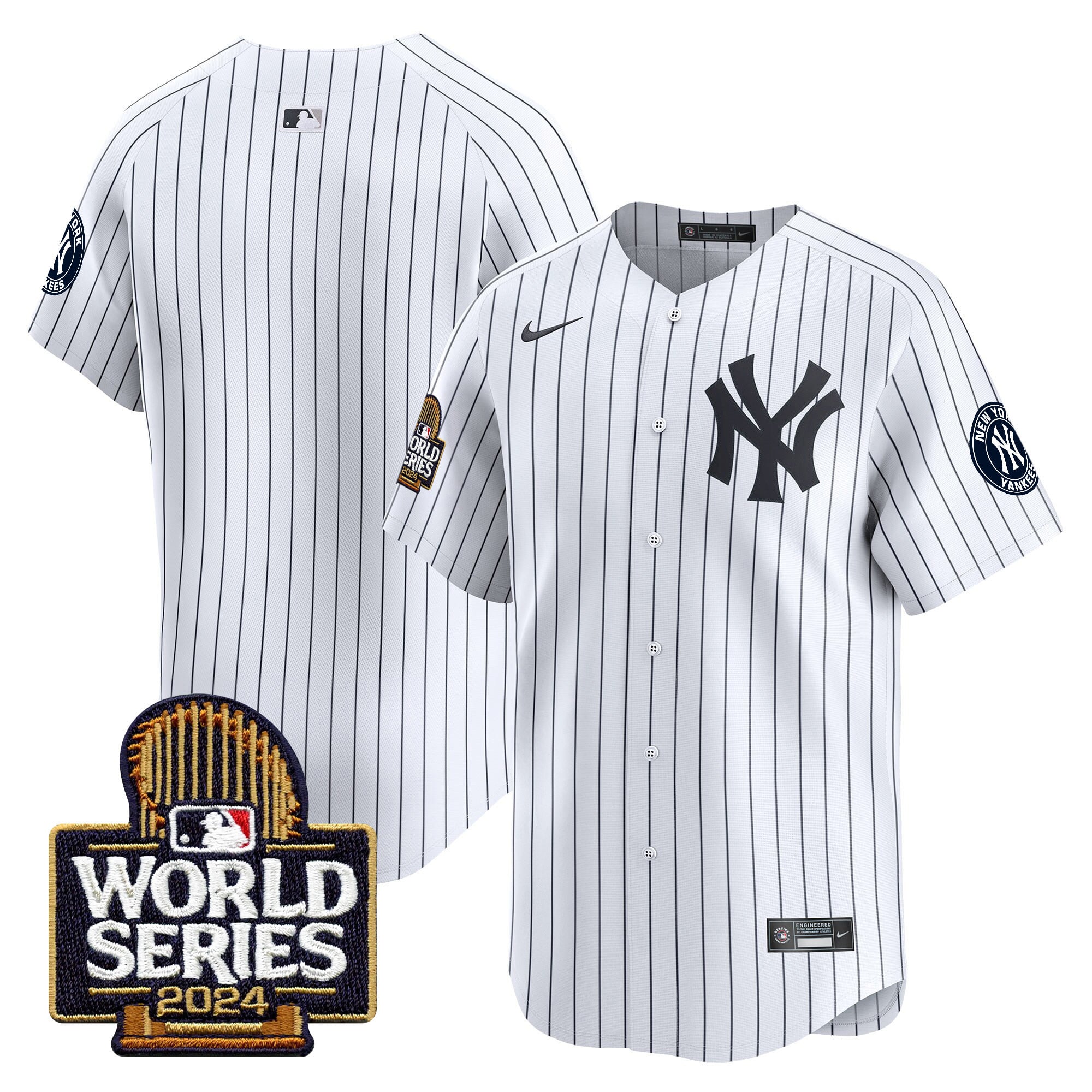 Men's Yankees 2024 World Series Vapor Premier Limited Jersey - All Stitched