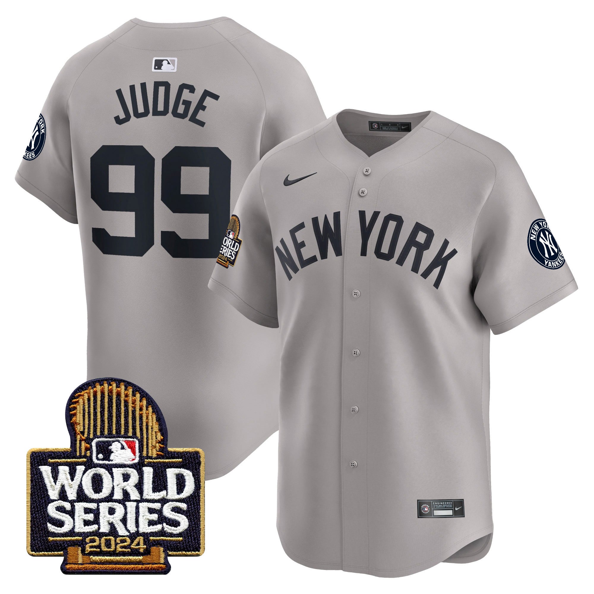 Men's Yankees 2024 World Series Vapor Premier Limited Jersey - All Stitched