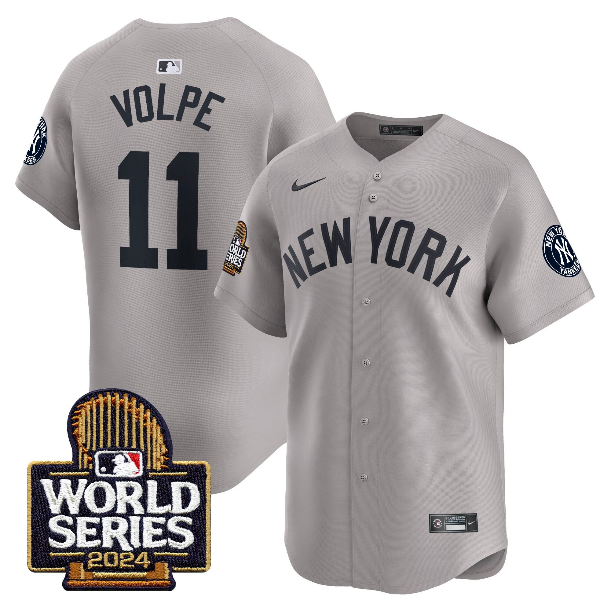 Men's Yankees 2024 World Series Vapor Premier Limited Jersey - All Stitched