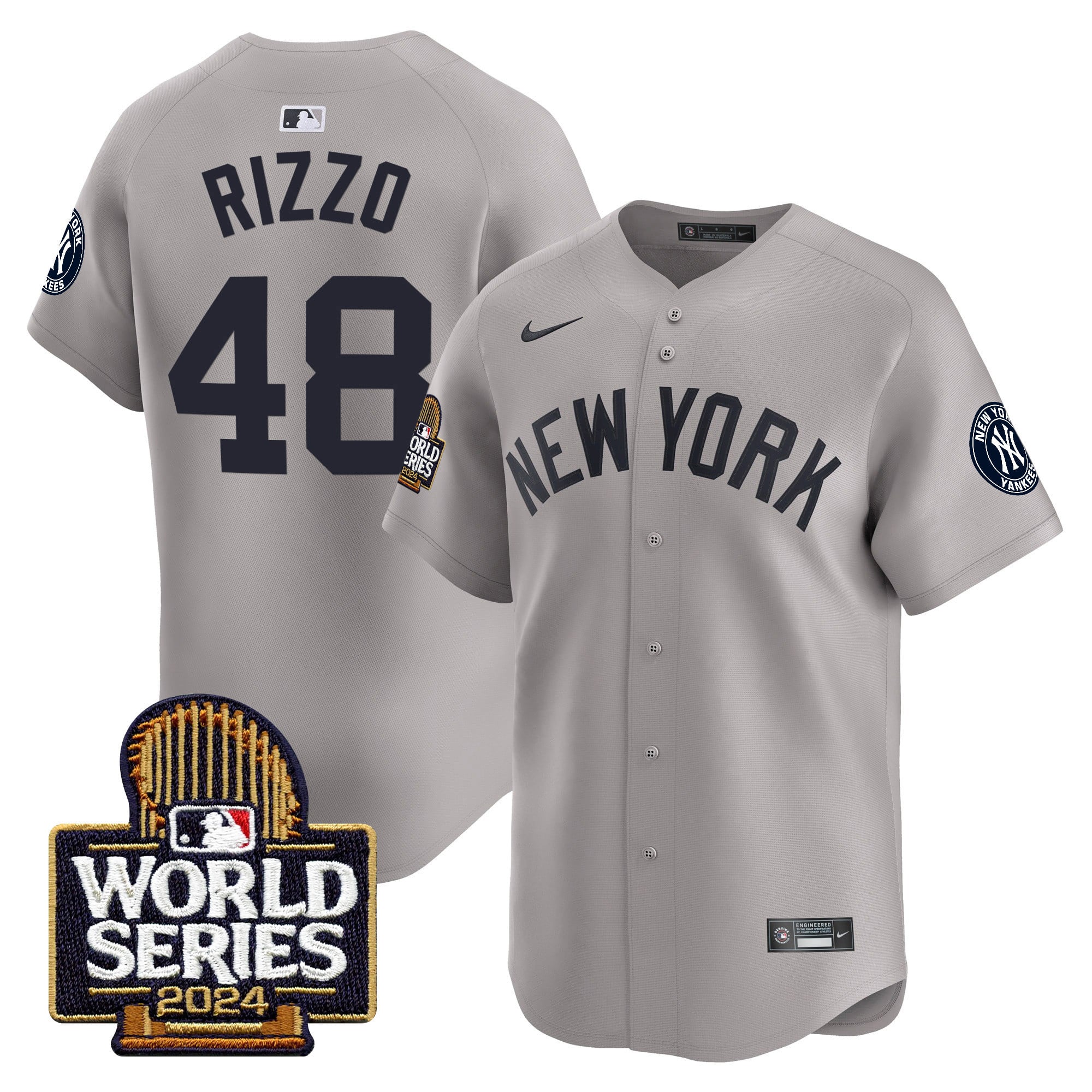 Men's Yankees 2024 World Series Vapor Premier Limited Jersey - All Stitched