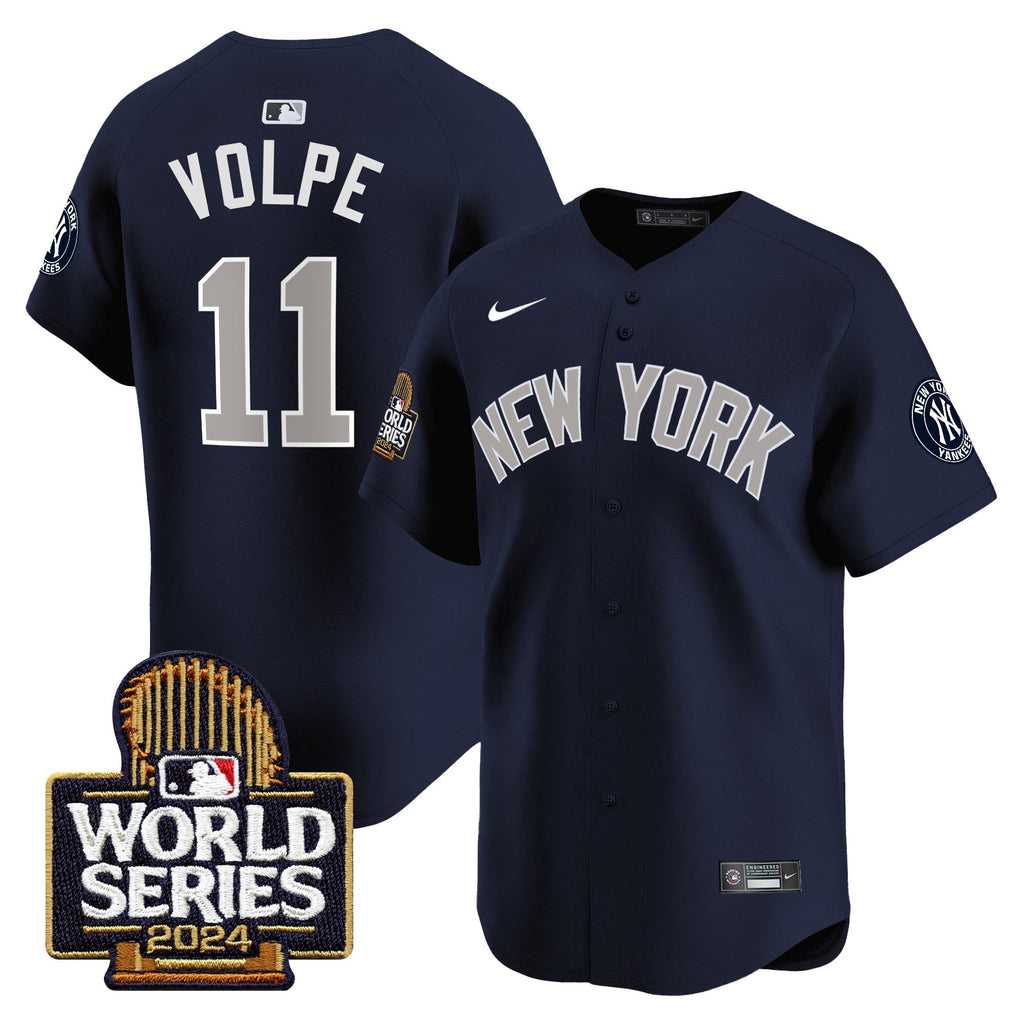 Men's Yankees 2024 World Series Vapor Premier Limited Jersey - All Stitched