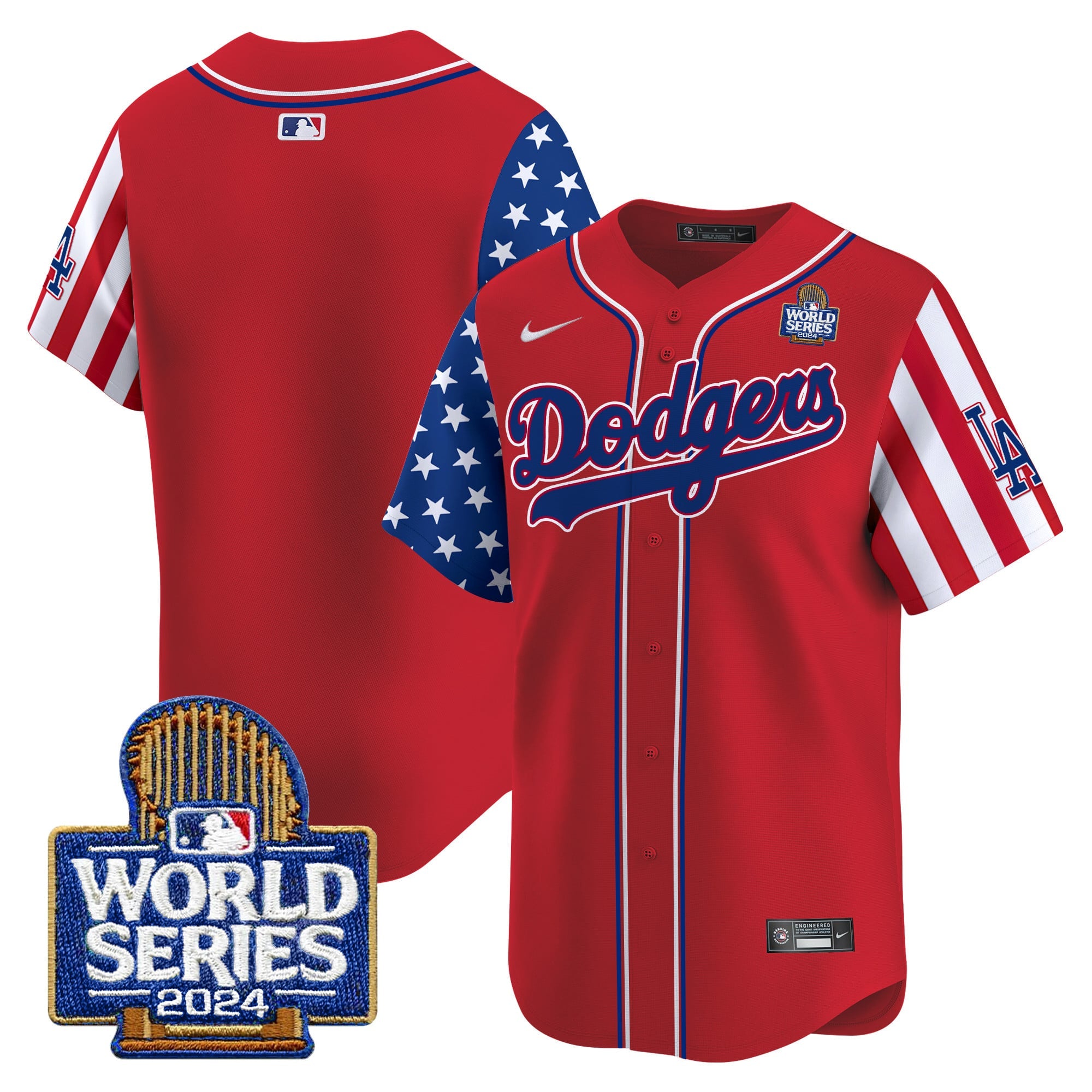 Men's Dodgers American Style 2024 World Series Vapor Premier Limited Jersey V2 - All Stitched