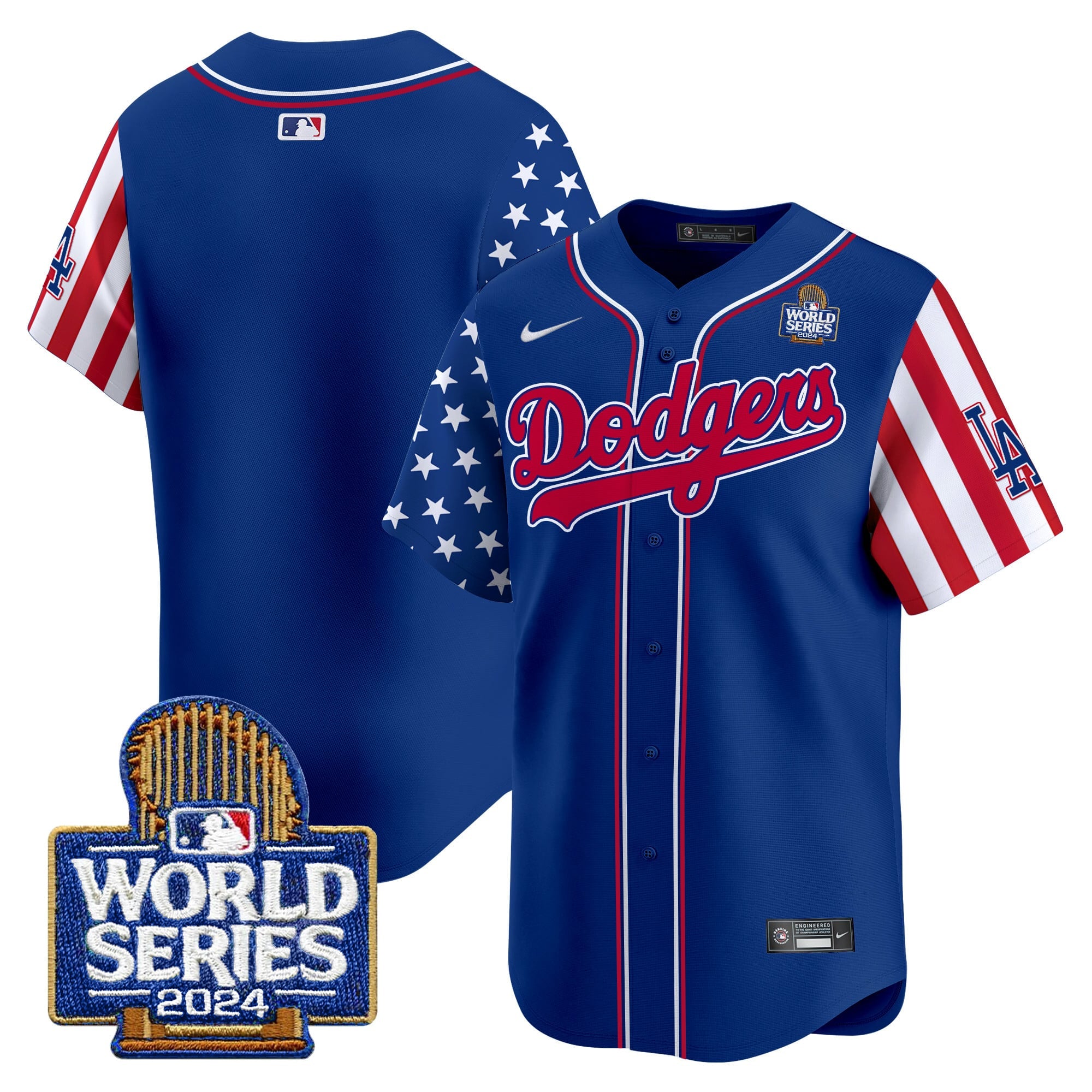 Men's Dodgers American Style 2024 World Series Vapor Premier Limited Jersey V2 - All Stitched