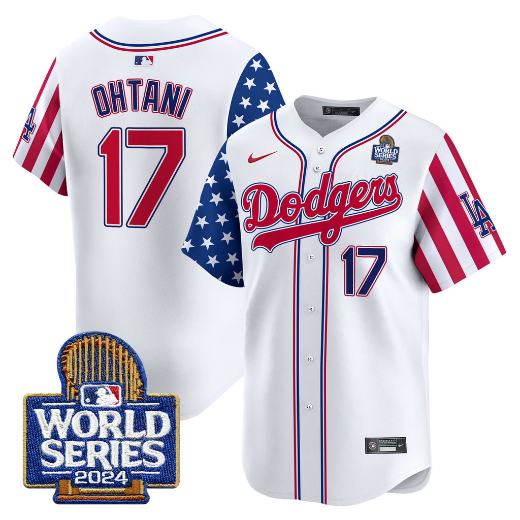 Men's Dodgers American Style 2024 World Series Vapor Premier Limited Jersey V2 - All Stitched