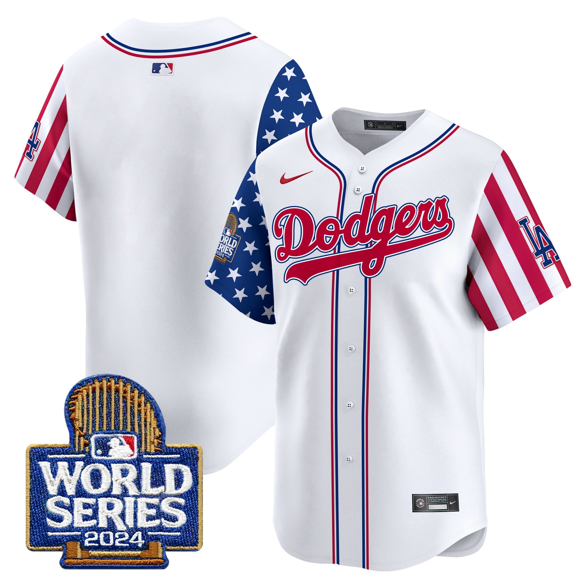 Men's Dodgers American Style 2024 World Series Vapor Premier Limited Jersey - All Stitched
