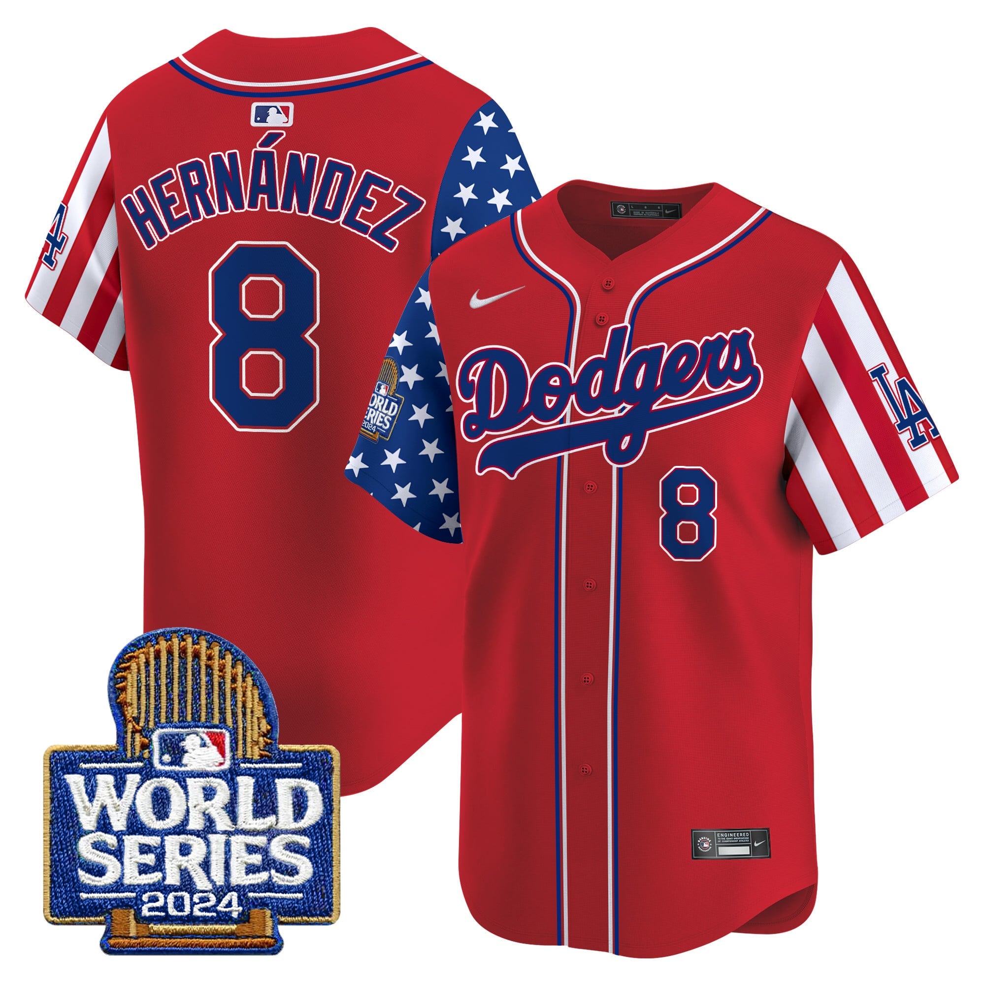 Men's Dodgers American Style 2024 World Series Vapor Premier Limited Jersey - All Stitched