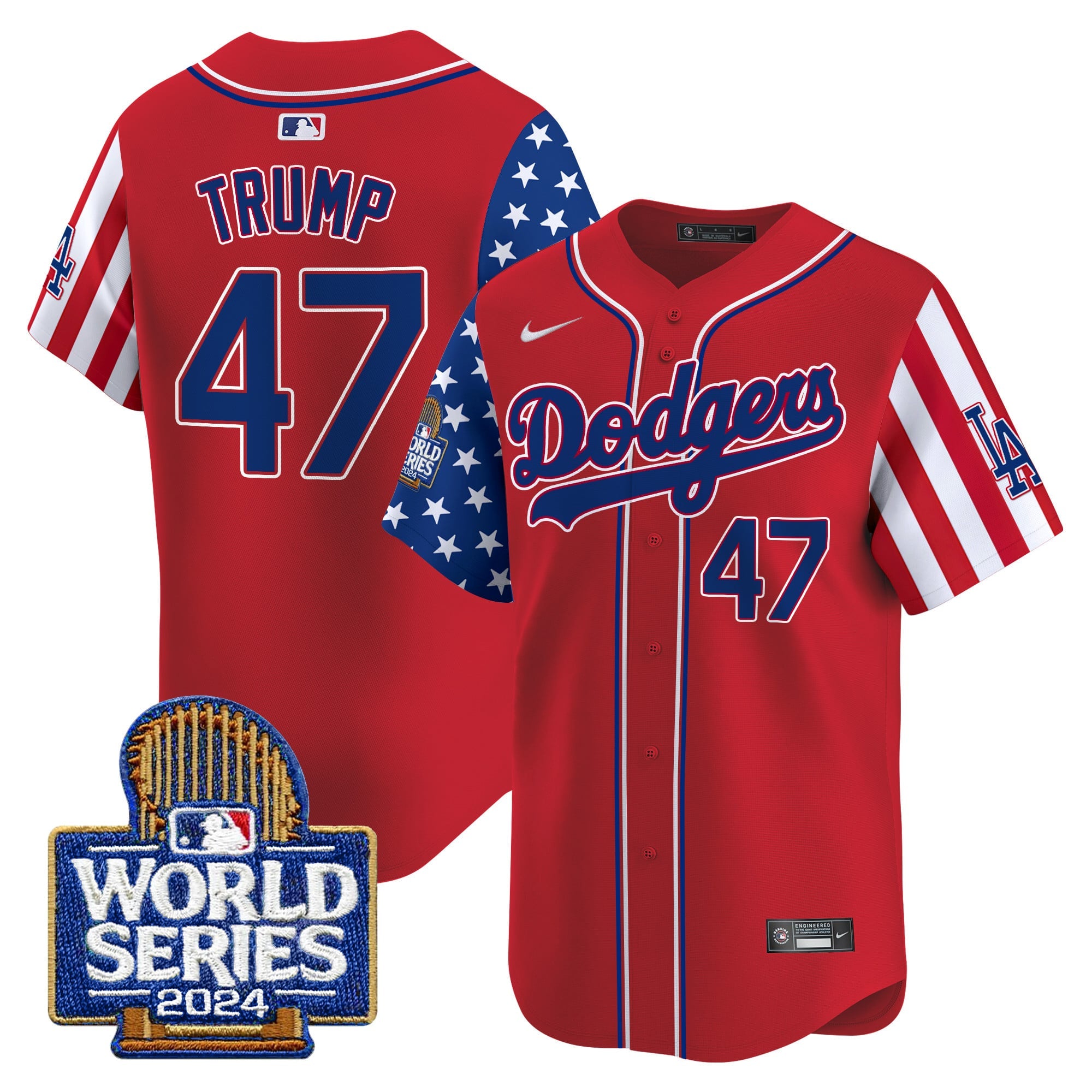 Men's Dodgers American Style 2024 World Series Vapor Premier Limited Jersey - All Stitched