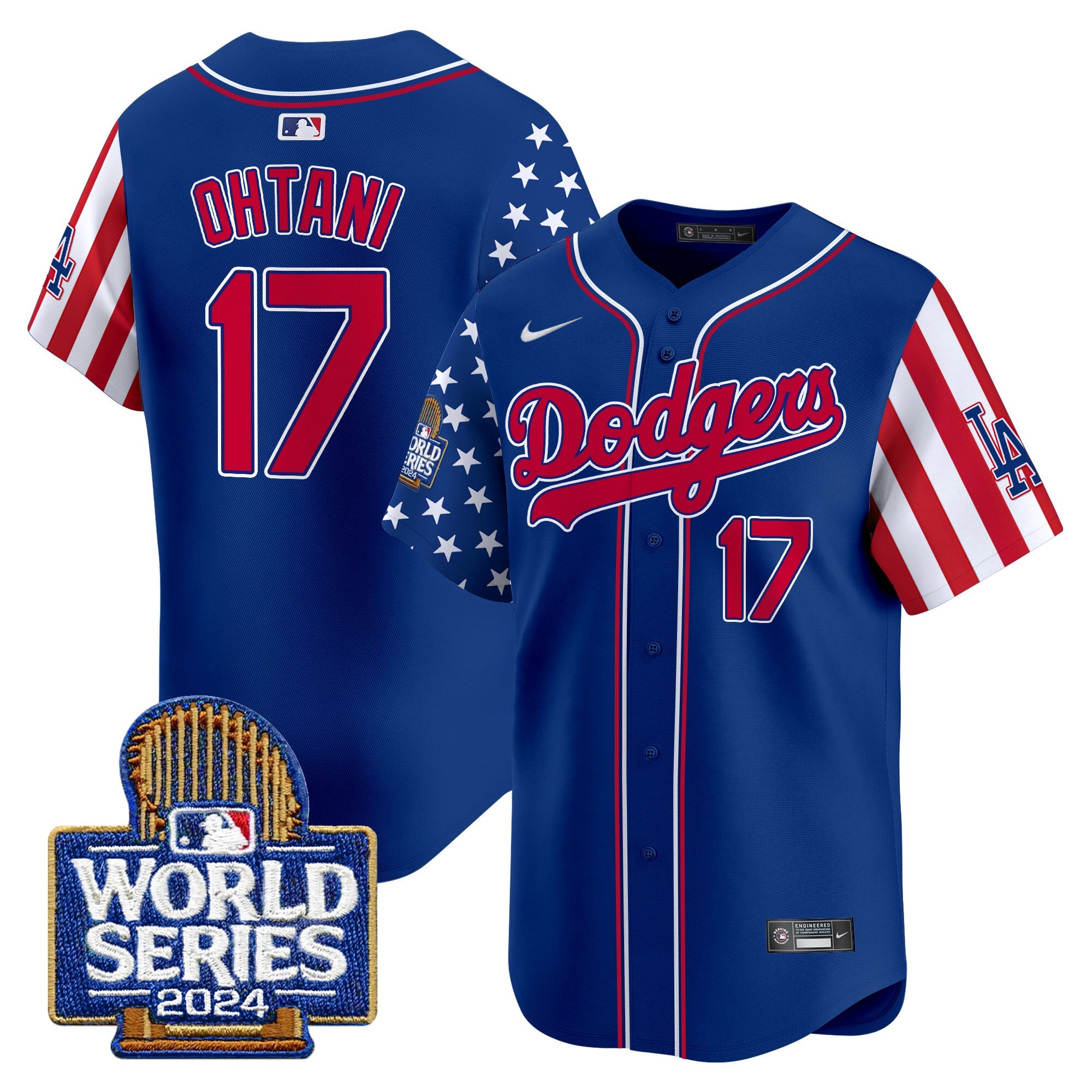 Men's Dodgers American Style 2024 World Series Vapor Premier Limited Jersey - All Stitched