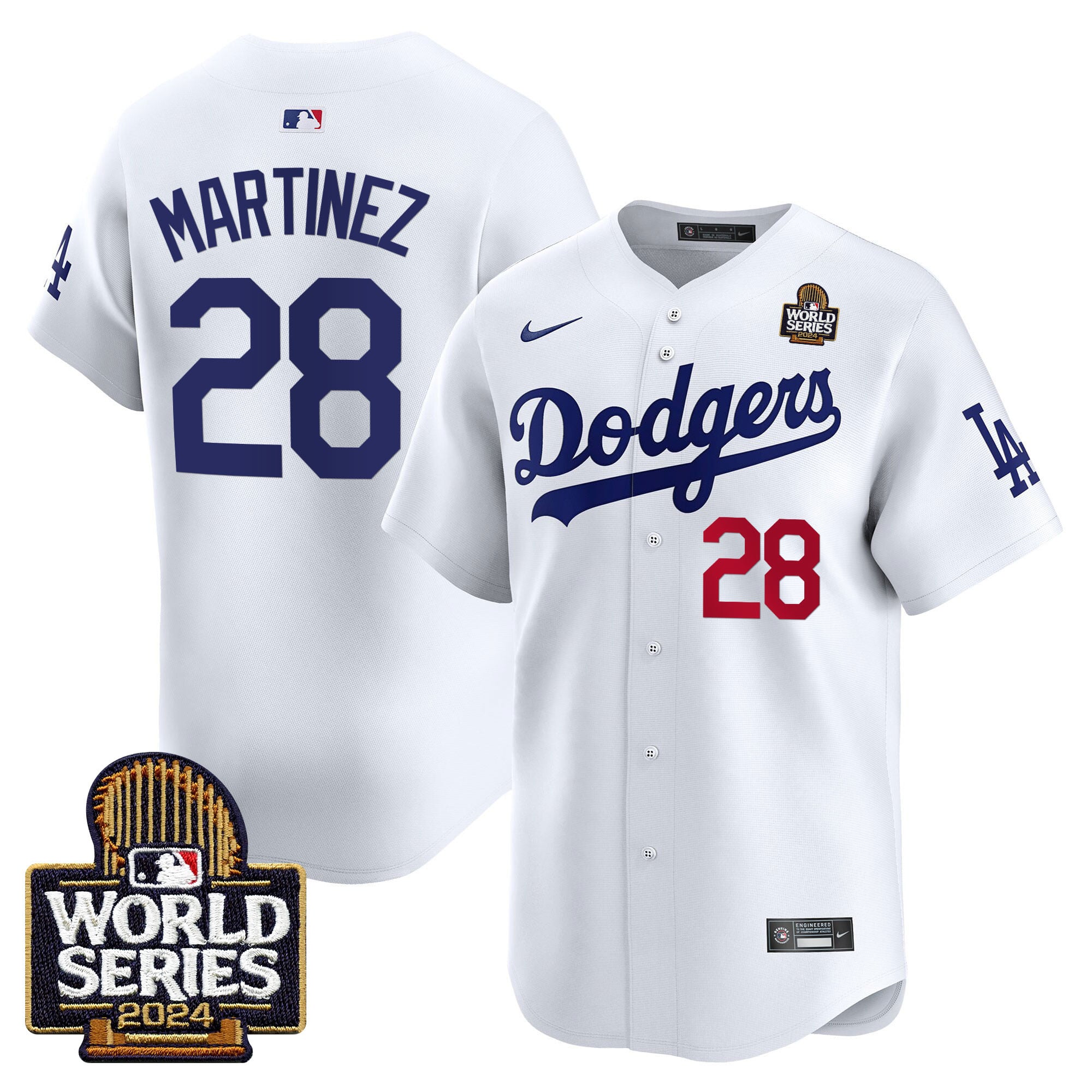 Men's Dodgers 2024 World Series Vapor Premier Limited Jersey V2 - All Stitched
