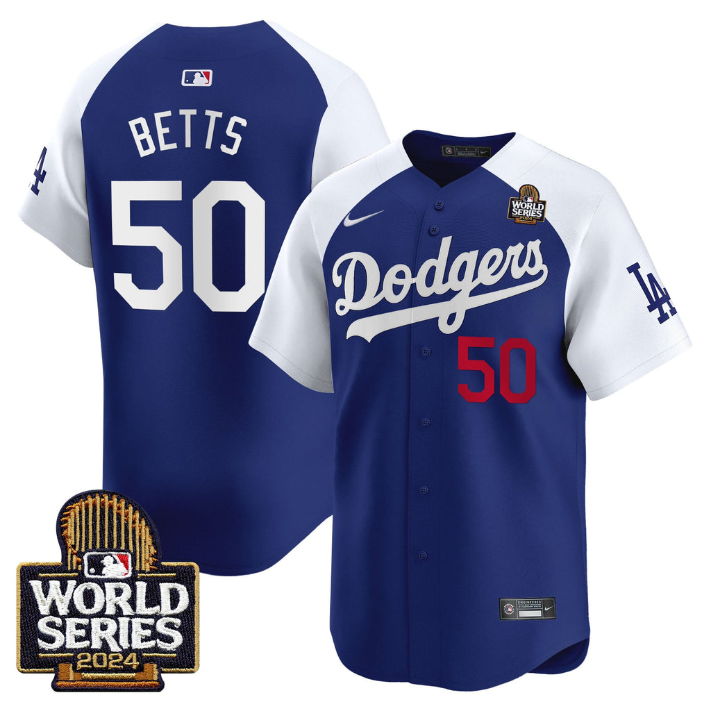 Men's Dodgers 2024 World Series Vapor Premier Limited Jersey V2 - All Stitched
