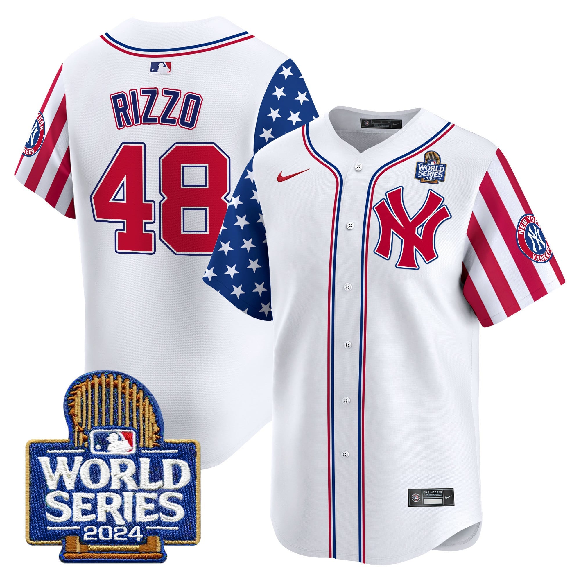 Men's Yankees American Style 2024 World Series Vapor Premier Limited Jersey V2 - All Stitched