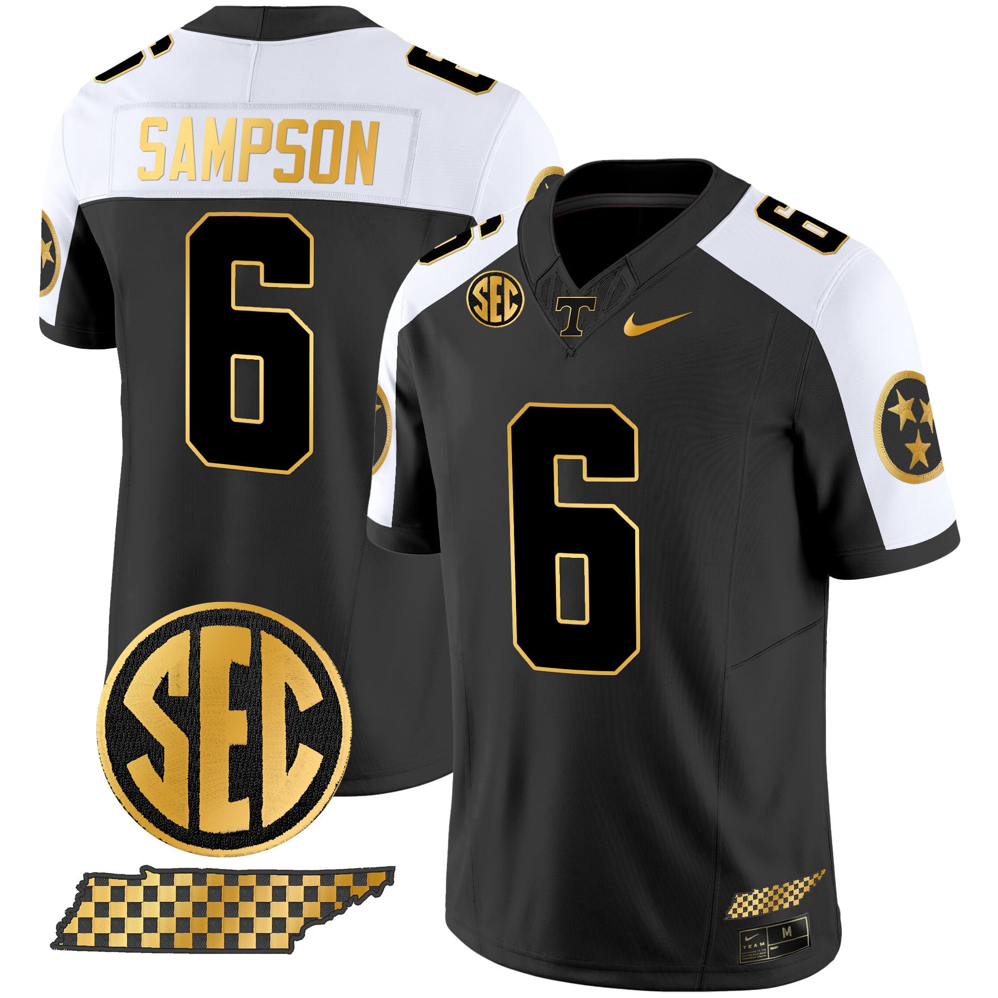 Men's Tennessee Volunteers 2024 Gold Vapor Limited Jersey V2 - All Stitched