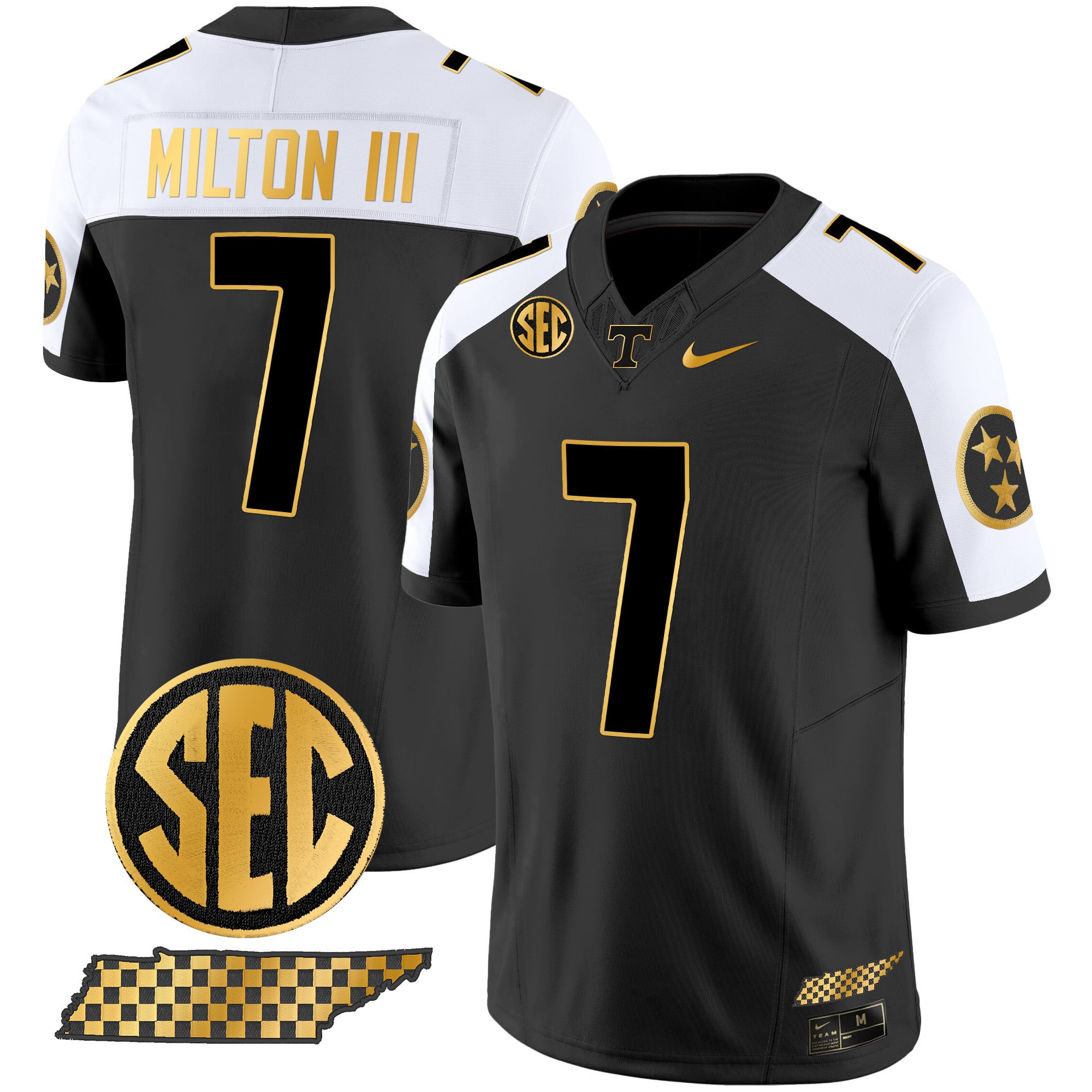 Men's Tennessee Volunteers 2024 Gold Vapor Limited Jersey V2 - All Stitched