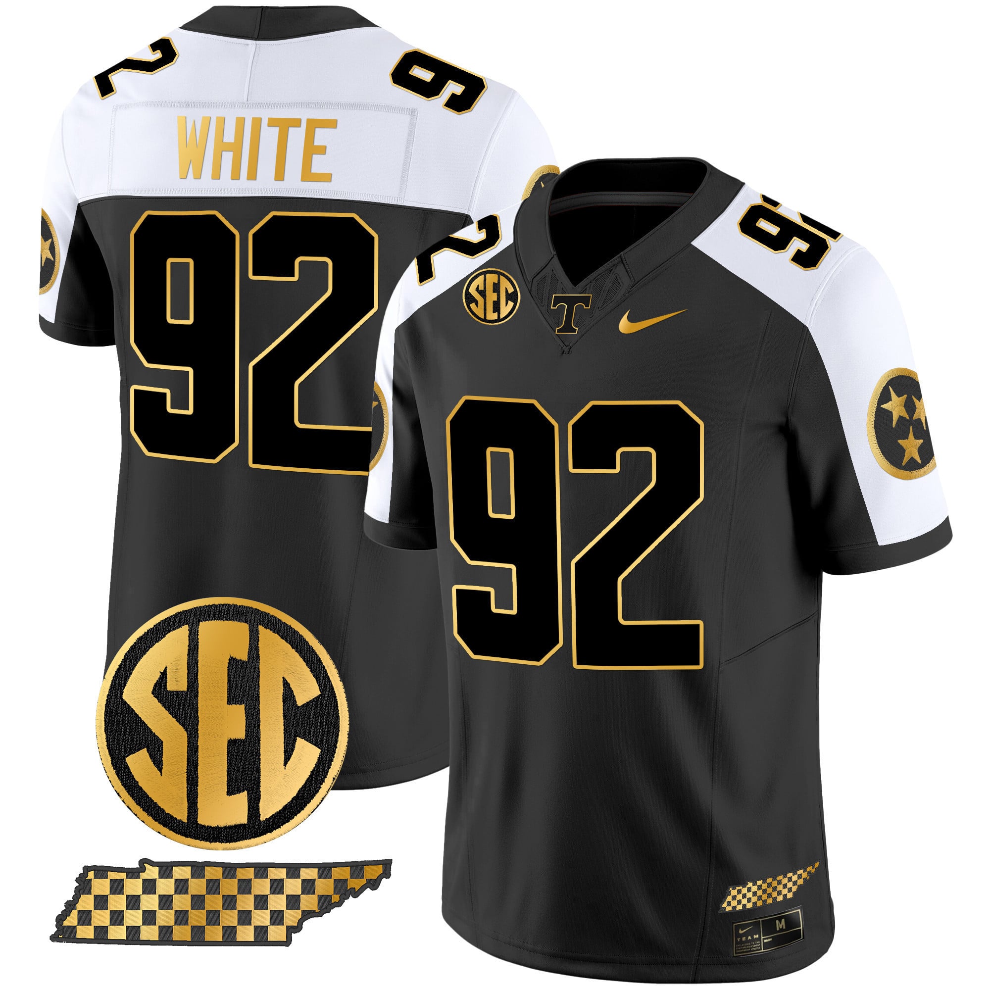 Men's Tennessee Volunteers 2024 Gold Vapor Limited Jersey V2 - All Stitched