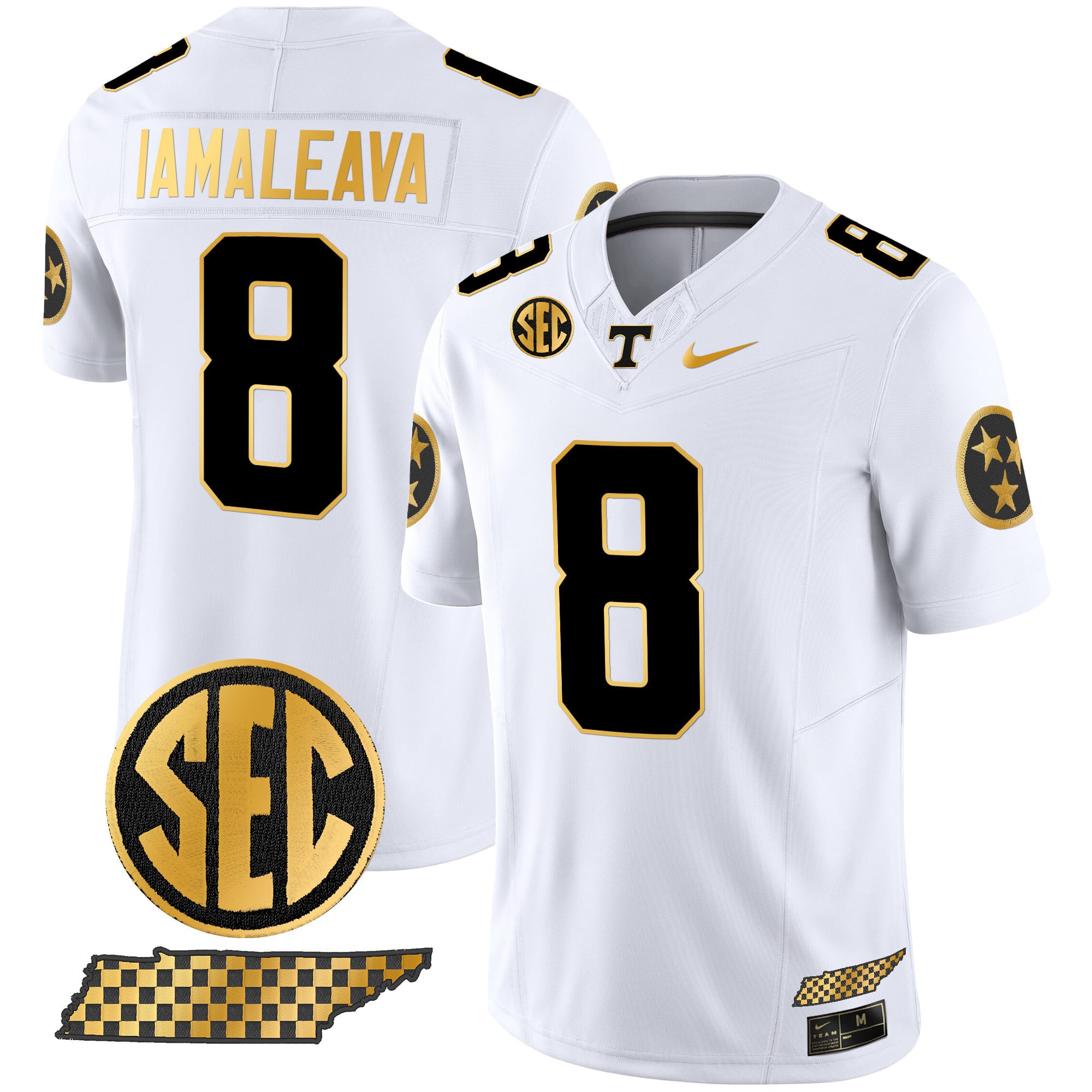 Men's Tennessee Volunteers 2024 Gold Vapor Limited Jersey V2 - All Stitched