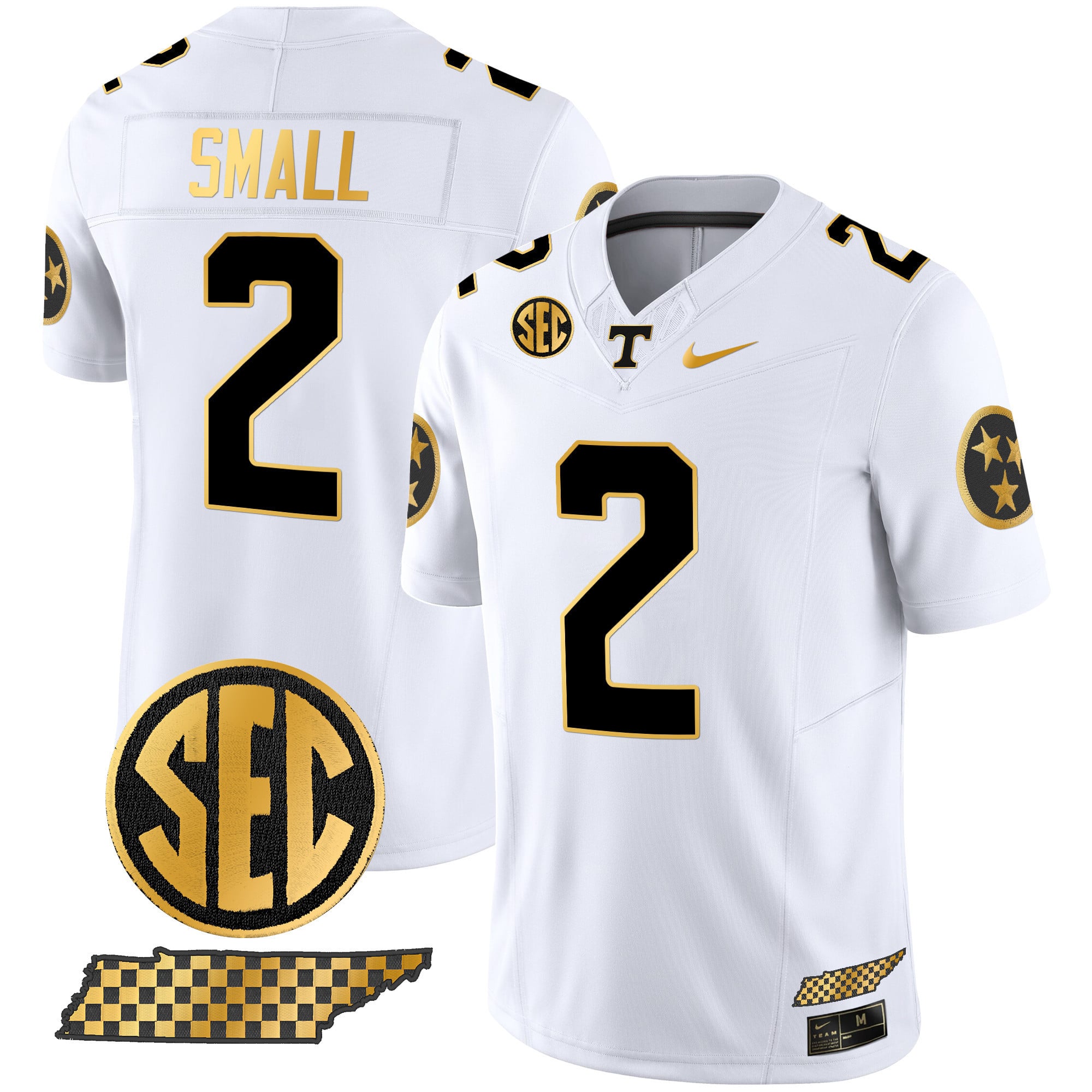Men's Tennessee Volunteers 2024 Gold Vapor Limited Jersey V2 - All Stitched