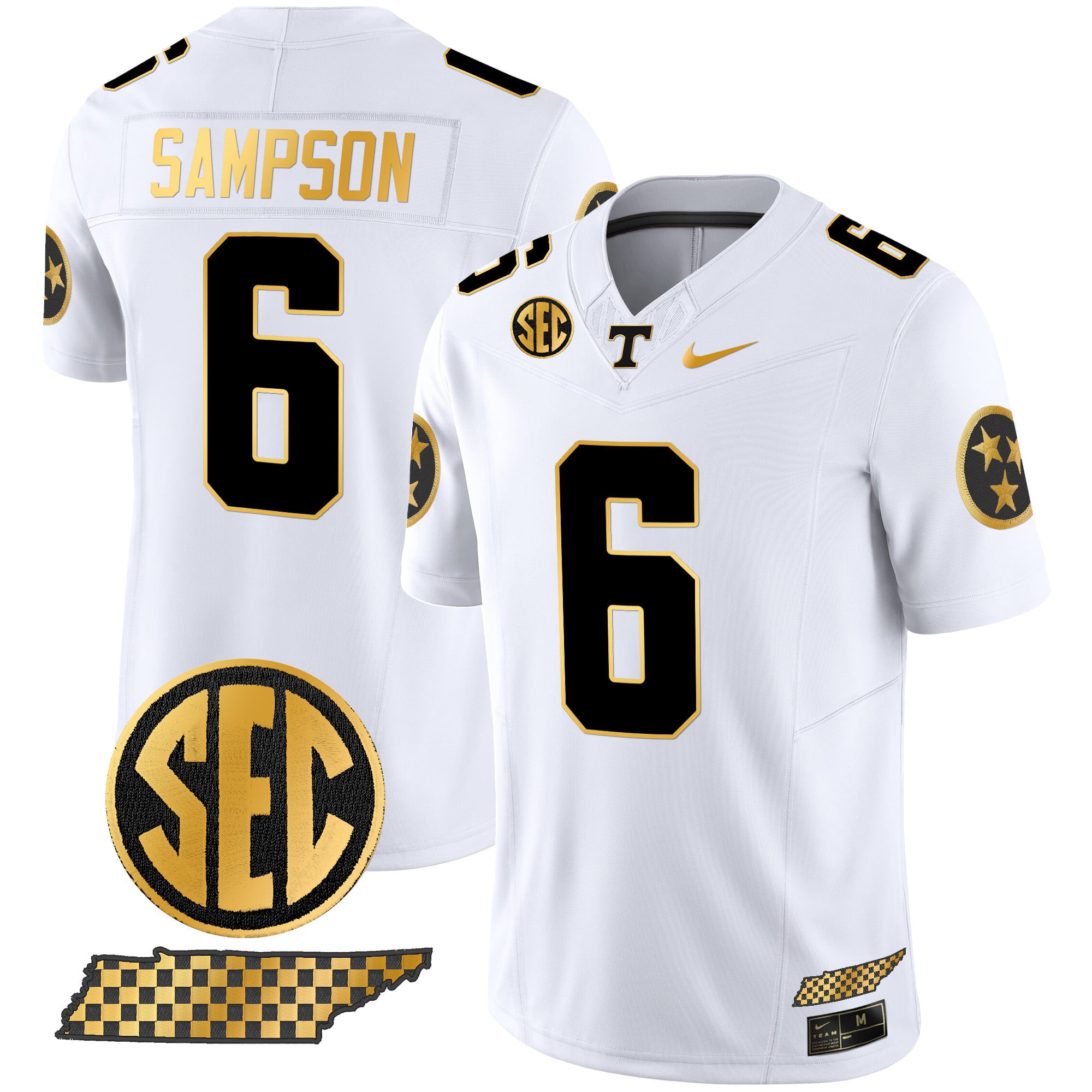 Men's Tennessee Volunteers 2024 Gold Vapor Limited Jersey V2 - All Stitched