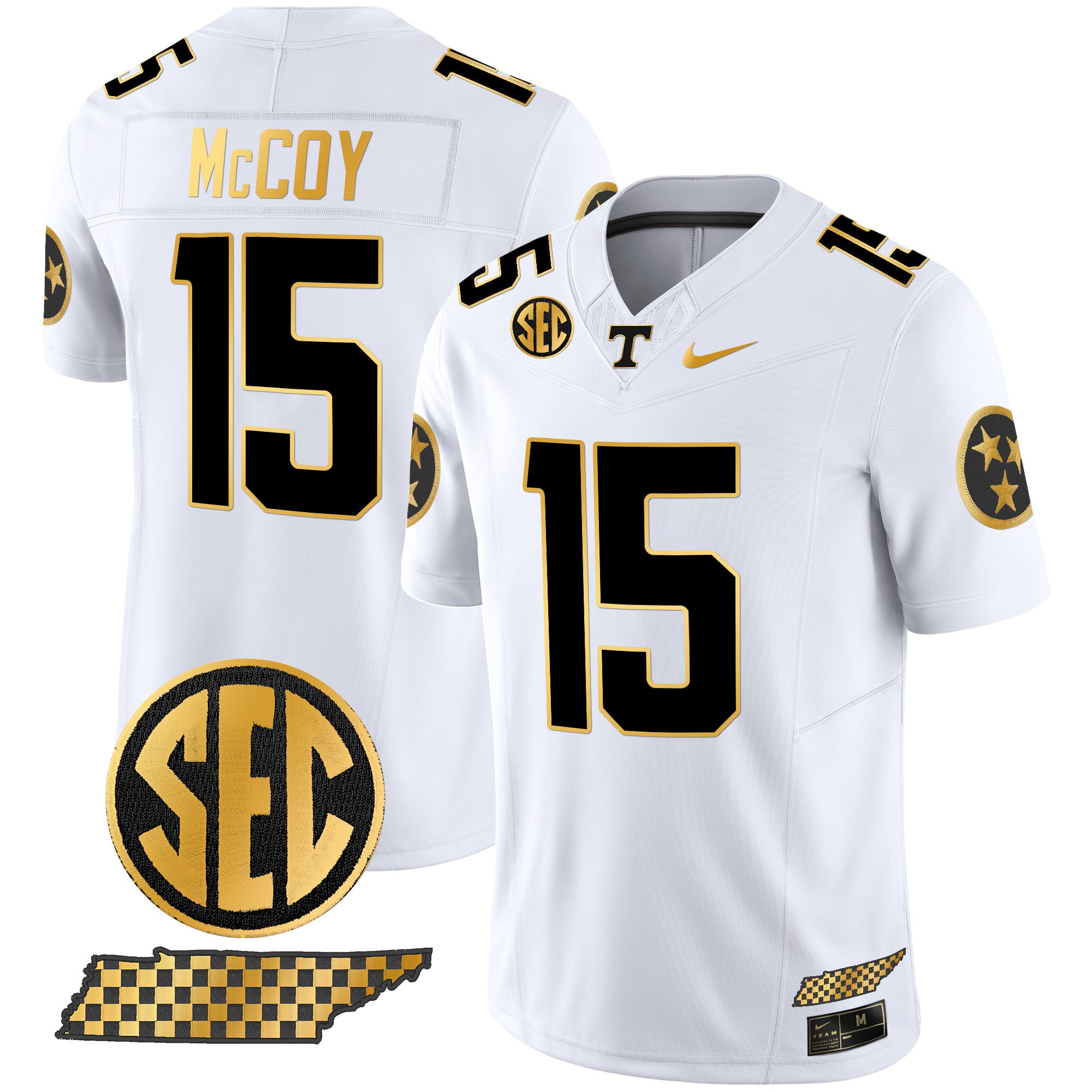Men's Tennessee Volunteers 2024 Gold Vapor Limited Jersey V2 - All Stitched