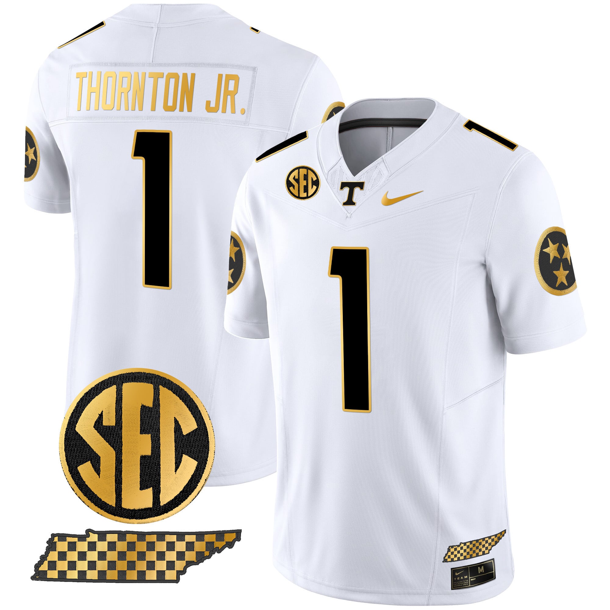 Men's Tennessee Volunteers 2024 Gold Vapor Limited Jersey V2 - All Stitched