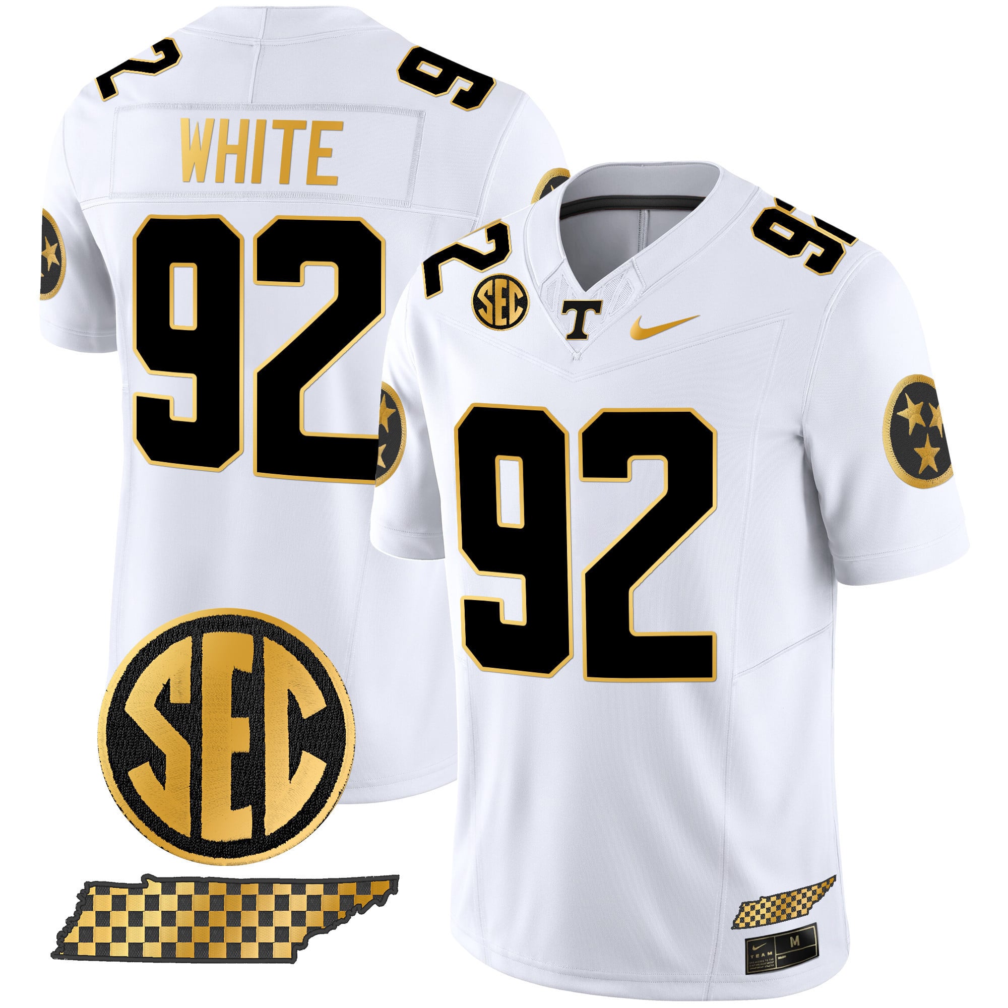Men's Tennessee Volunteers 2024 Gold Vapor Limited Jersey V2 - All Stitched