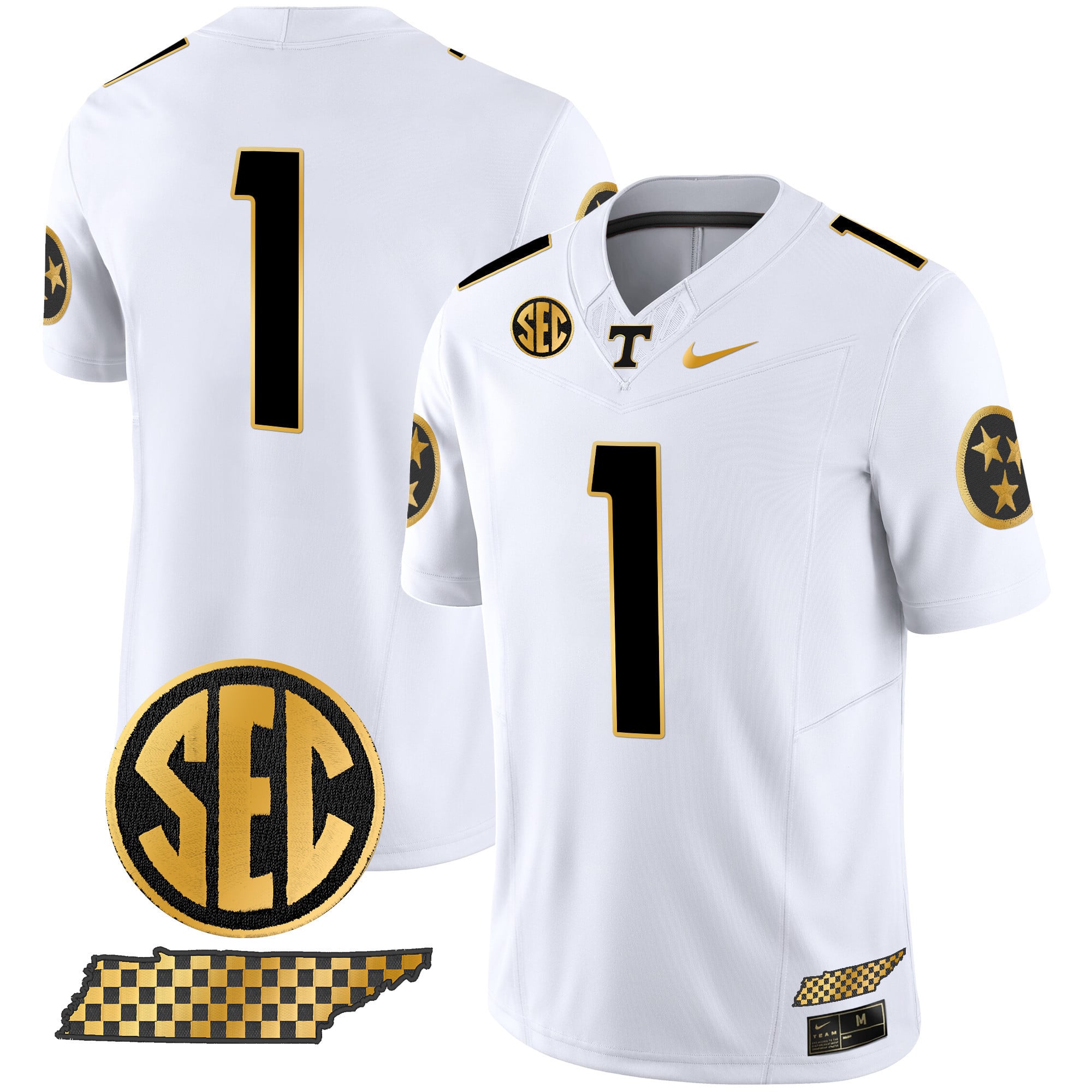 Men's Tennessee Volunteers 2024 Gold Vapor Limited Jersey V2 - All Stitched