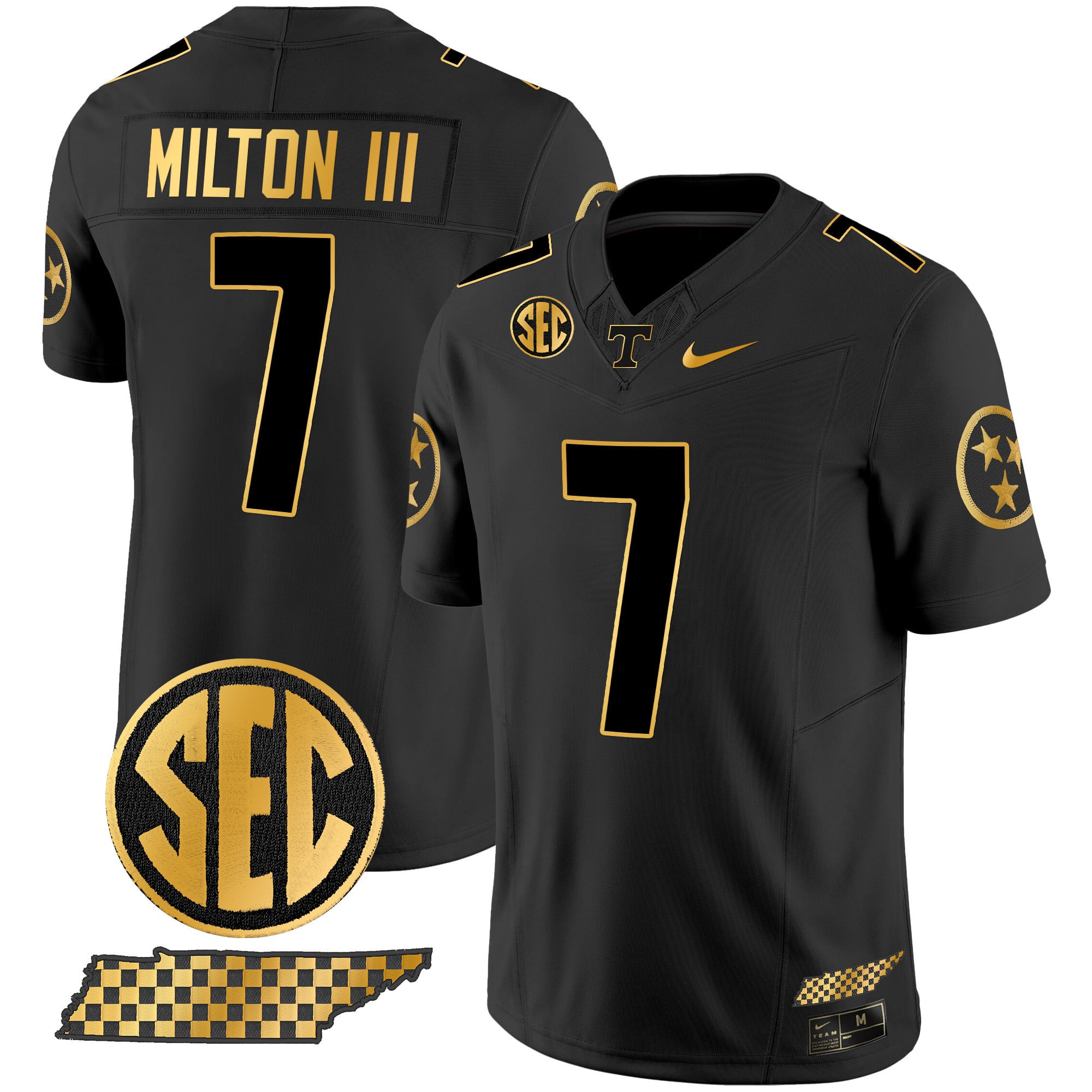 Men's Tennessee Volunteers 2024 Gold Vapor Limited Jersey V2 - All Stitched