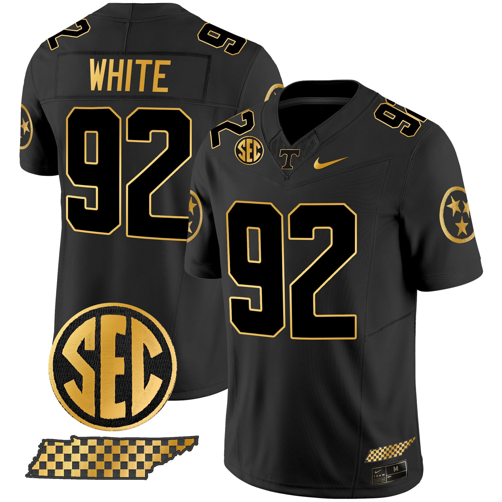 Men's Tennessee Volunteers 2024 Gold Vapor Limited Jersey V2 - All Stitched