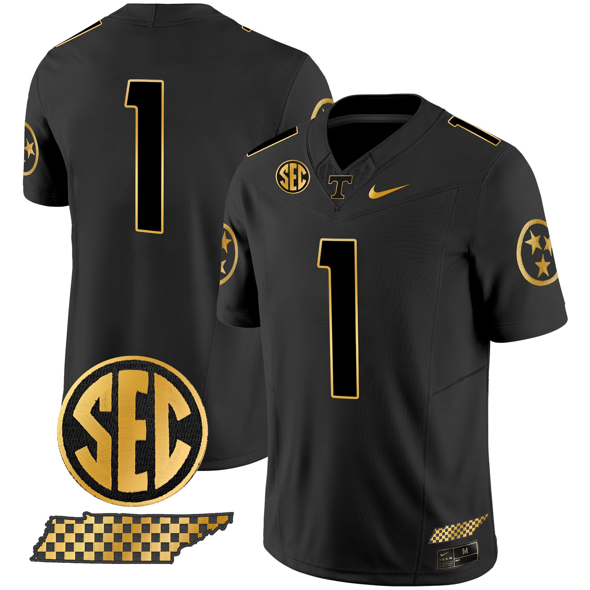 Men's Tennessee Volunteers 2024 Gold Vapor Limited Jersey V2 - All Stitched
