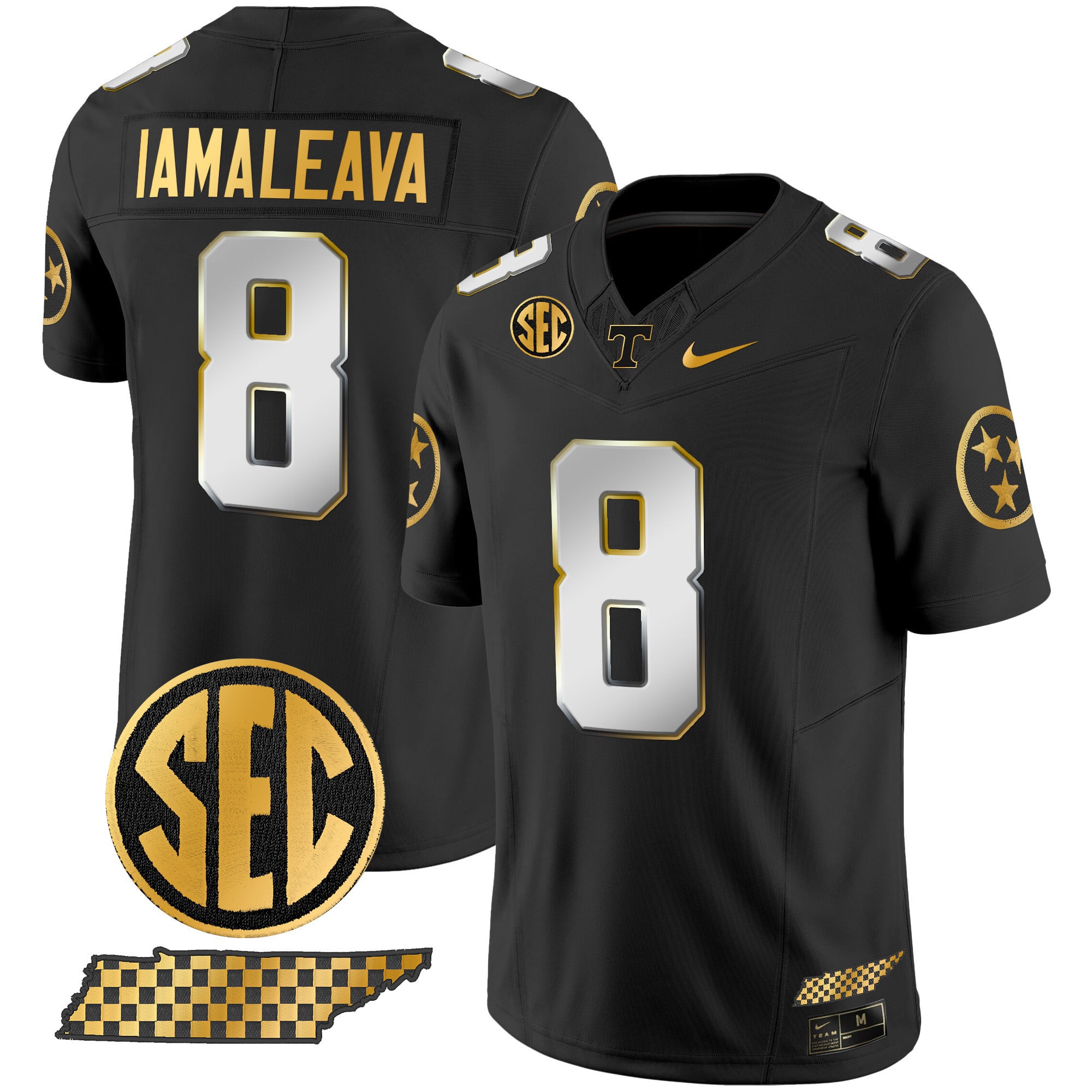Men's Tennessee Volunteers 2024 Gold Vapor Limited Jersey V2 - All Stitched
