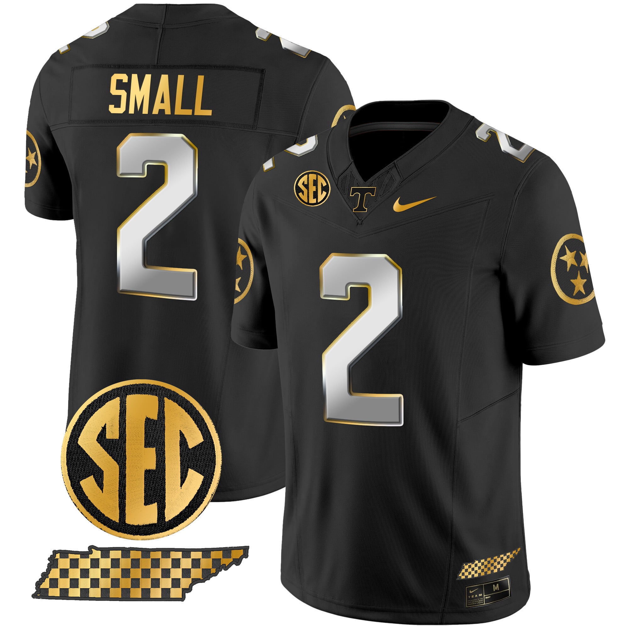 Men's Tennessee Volunteers 2024 Gold Vapor Limited Jersey V2 - All Stitched