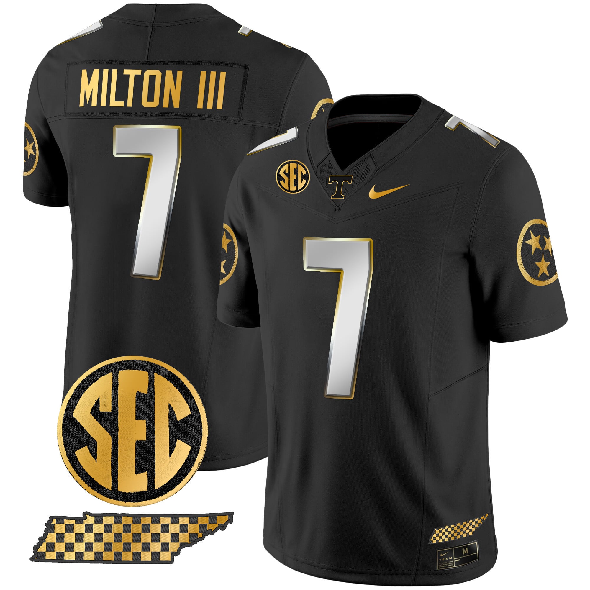 Men's Tennessee Volunteers 2024 Gold Vapor Limited Jersey V2 - All Stitched